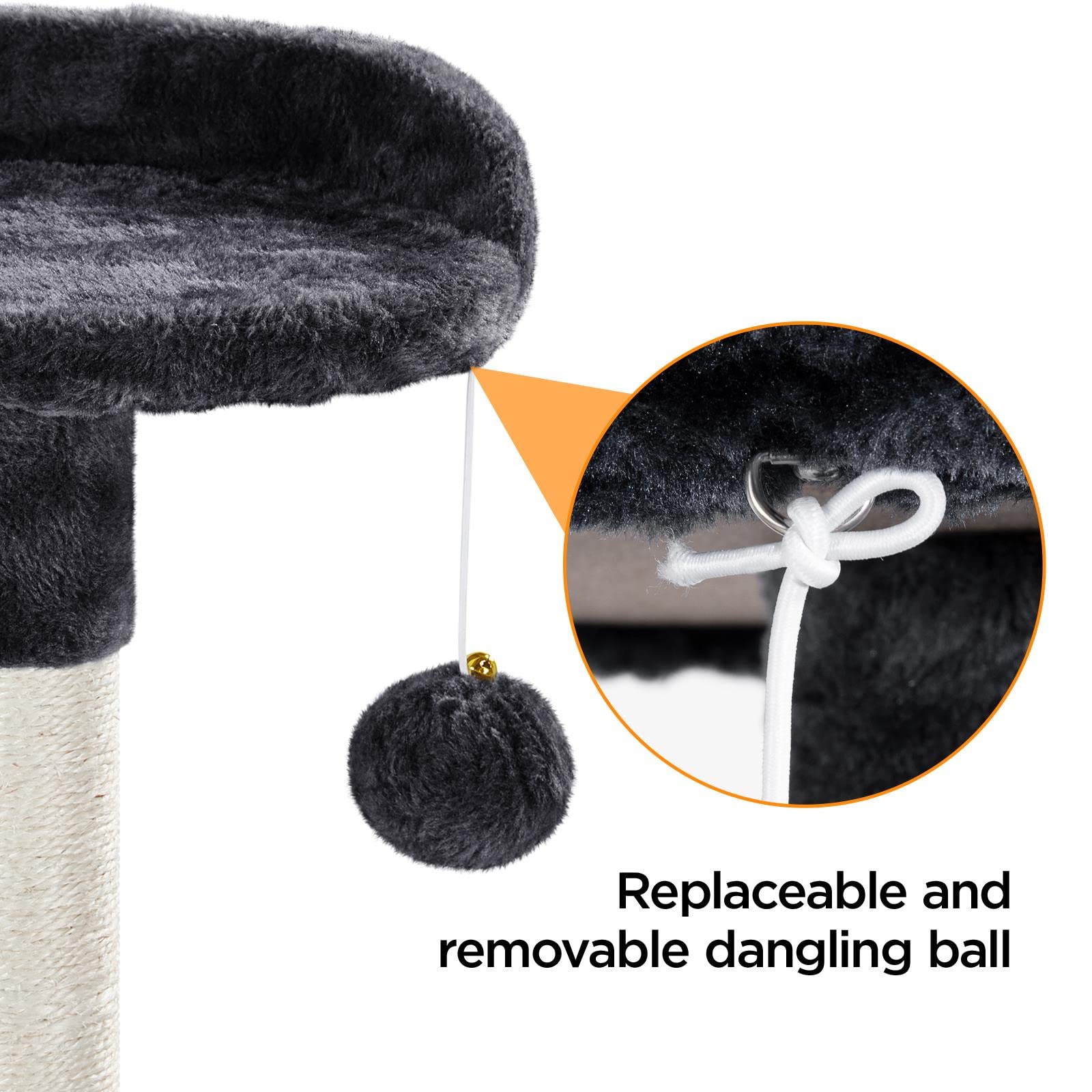 Yaheetech 51In Cat Tree Cat Tower As Activity Center, Indoor Cats And Kittens Playing House With Funny Hammock Tunnel Scratching Post