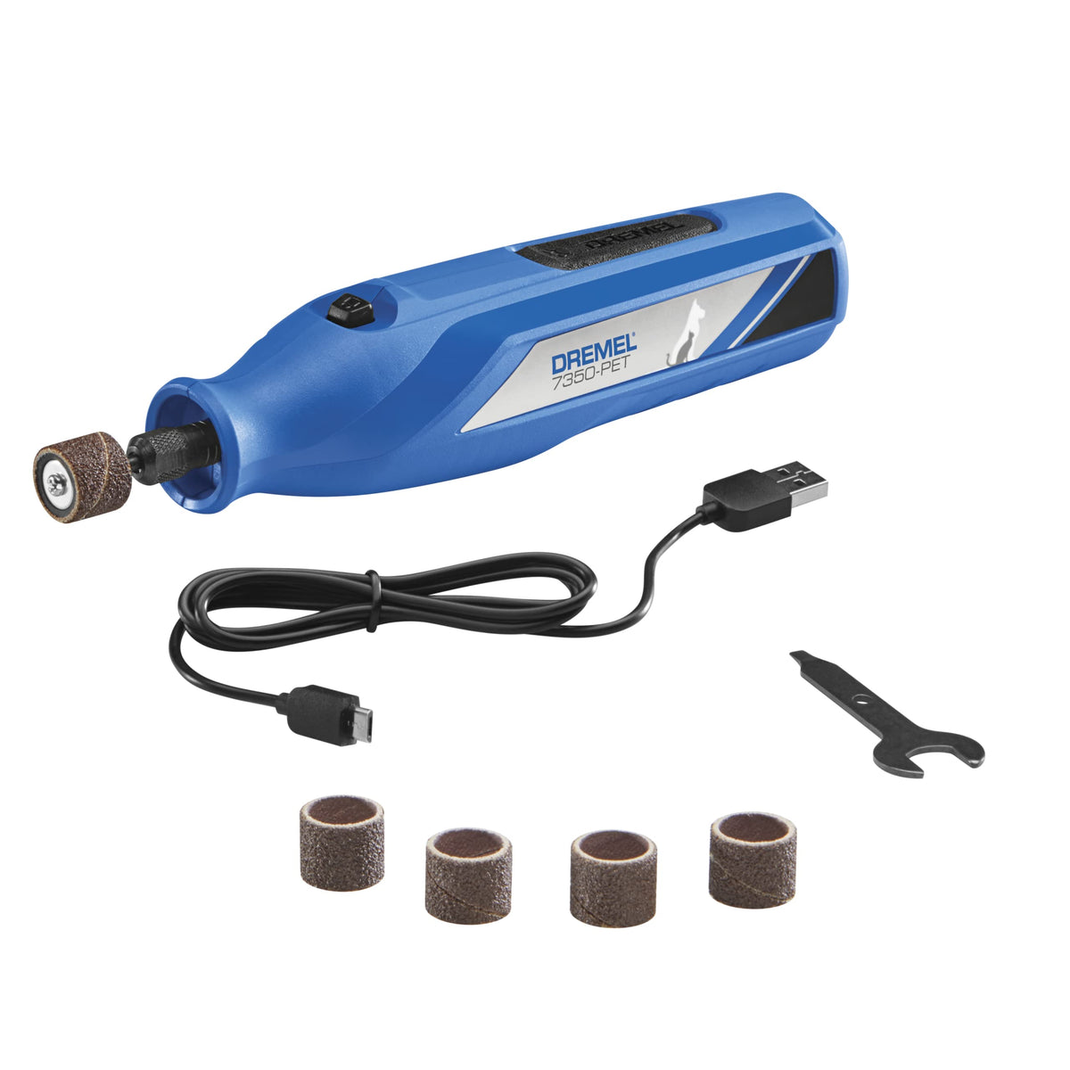 Dremel 7350-Pet 4V Pet & Dog Nail Grinder, Easy-To-Use & Safe Nail Trimmer, Professional Pet Grooming Kit - Works On Large, Medium, Small Dogs & Cats