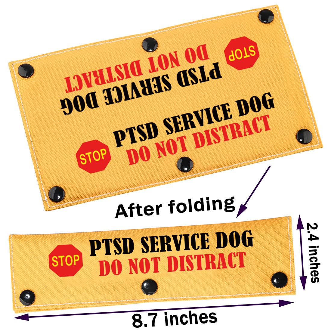 Pwhaoo Ptsd Service Dog Do Not Distract Alert Dog Leash Wrap Ptsd Service Dog Leash Sleeve Ptsd Assistance Dog Alert Gift (Ptsd