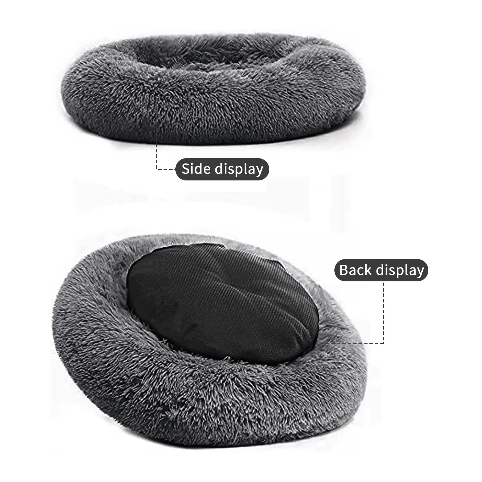 Nisrada Dog Bed For Medium Large Dogs, 36 Inch Calming Dogs Bed, Washable-Round Cozy Soft Pet Bed For Puppy And Kitten With Slip