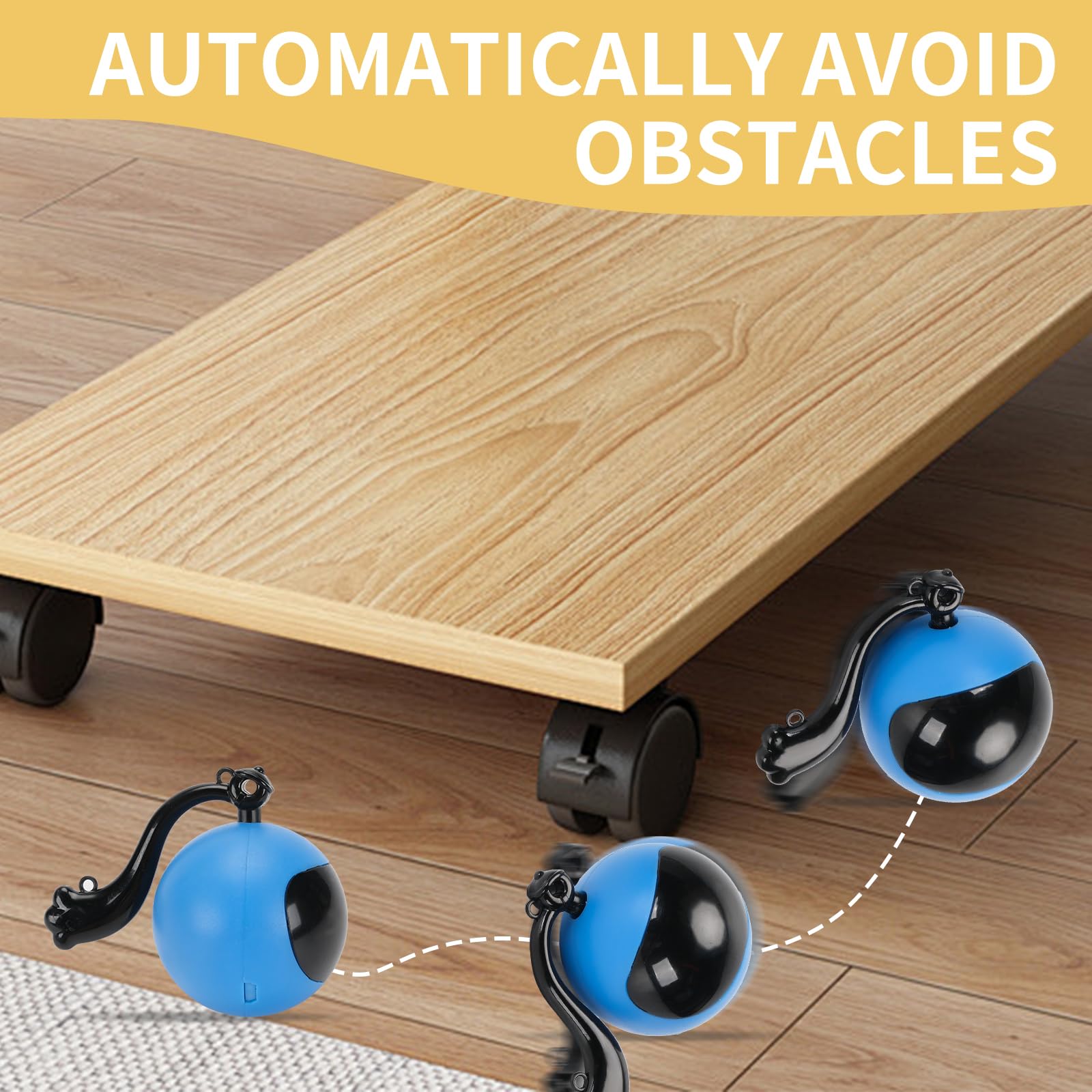 Goldsuccess Interactive Cat Toy Ball In Pouch,Simulated Hunting Remote Control Cat Toy,Automatic Ball Fast Rolling In Mat, Motio