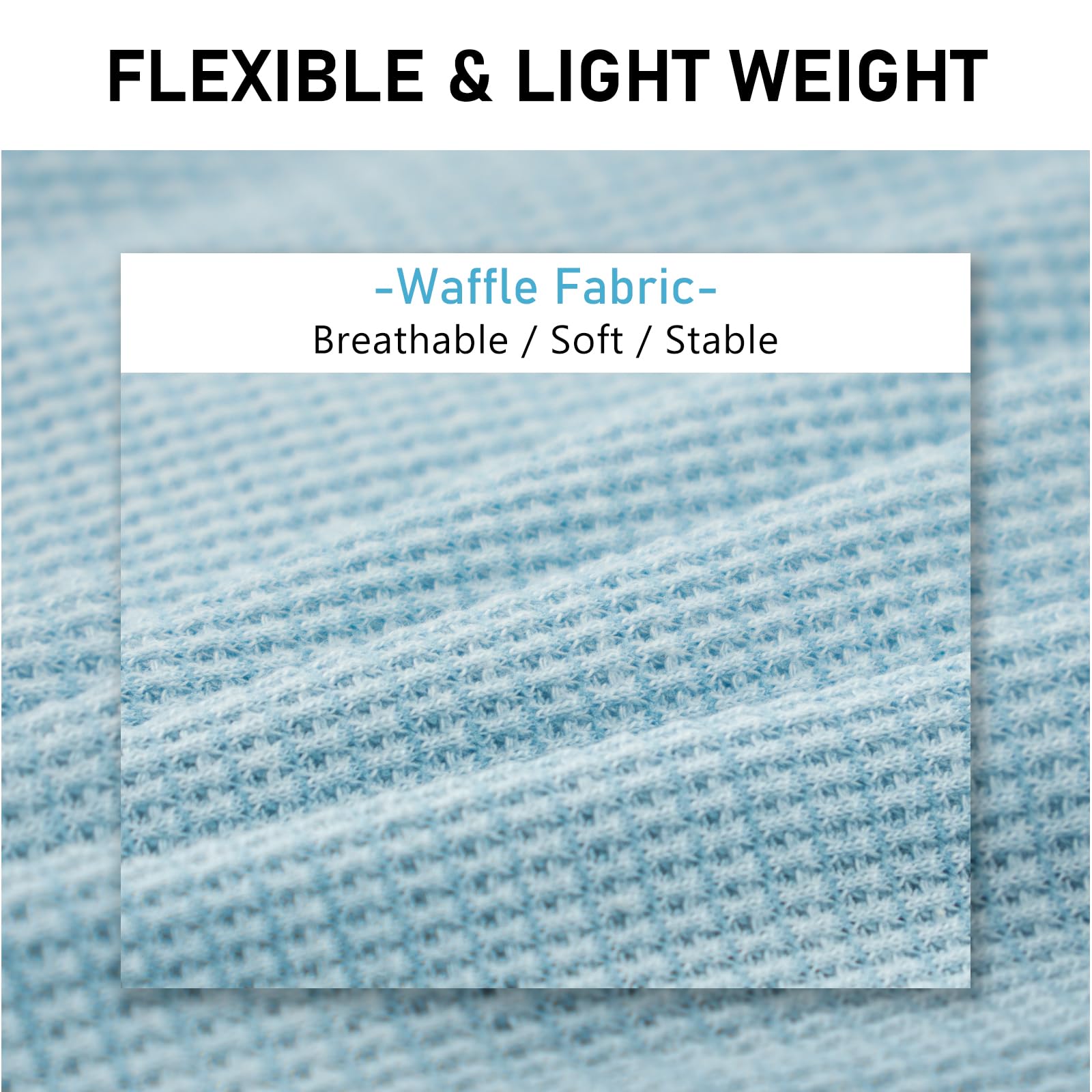 Kyeese Waffle Dog Shirt, Blue, L-Chest(18), Soft Stretchy, Lightweight, Breathable, Sleeveless, Plaid Patchwork, Small Breeds, R