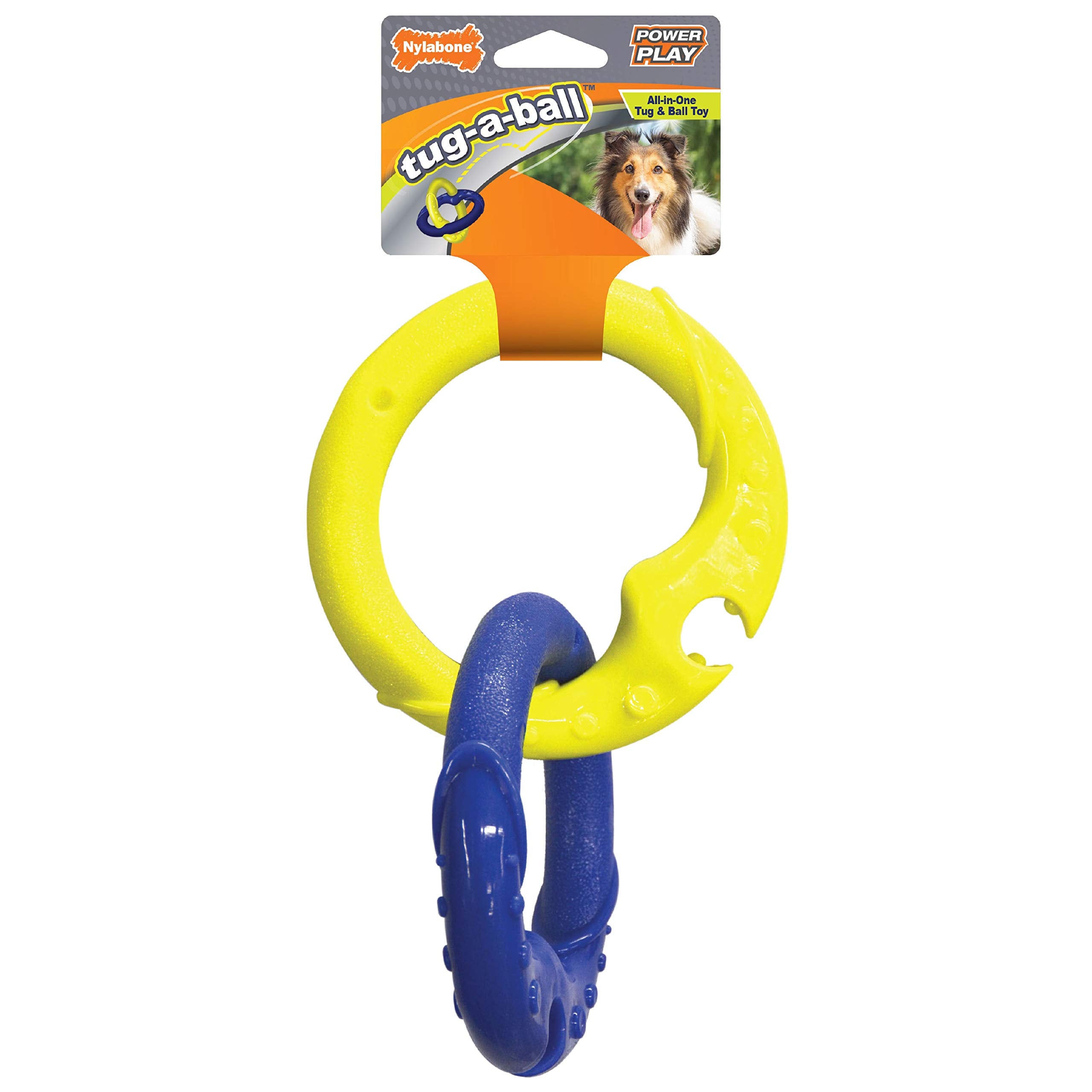 Nylabone Power Play Tug-A-Ball 2-In-1 Ball And Tug Toy, Play Toy For Dogs, Large (1 Count)