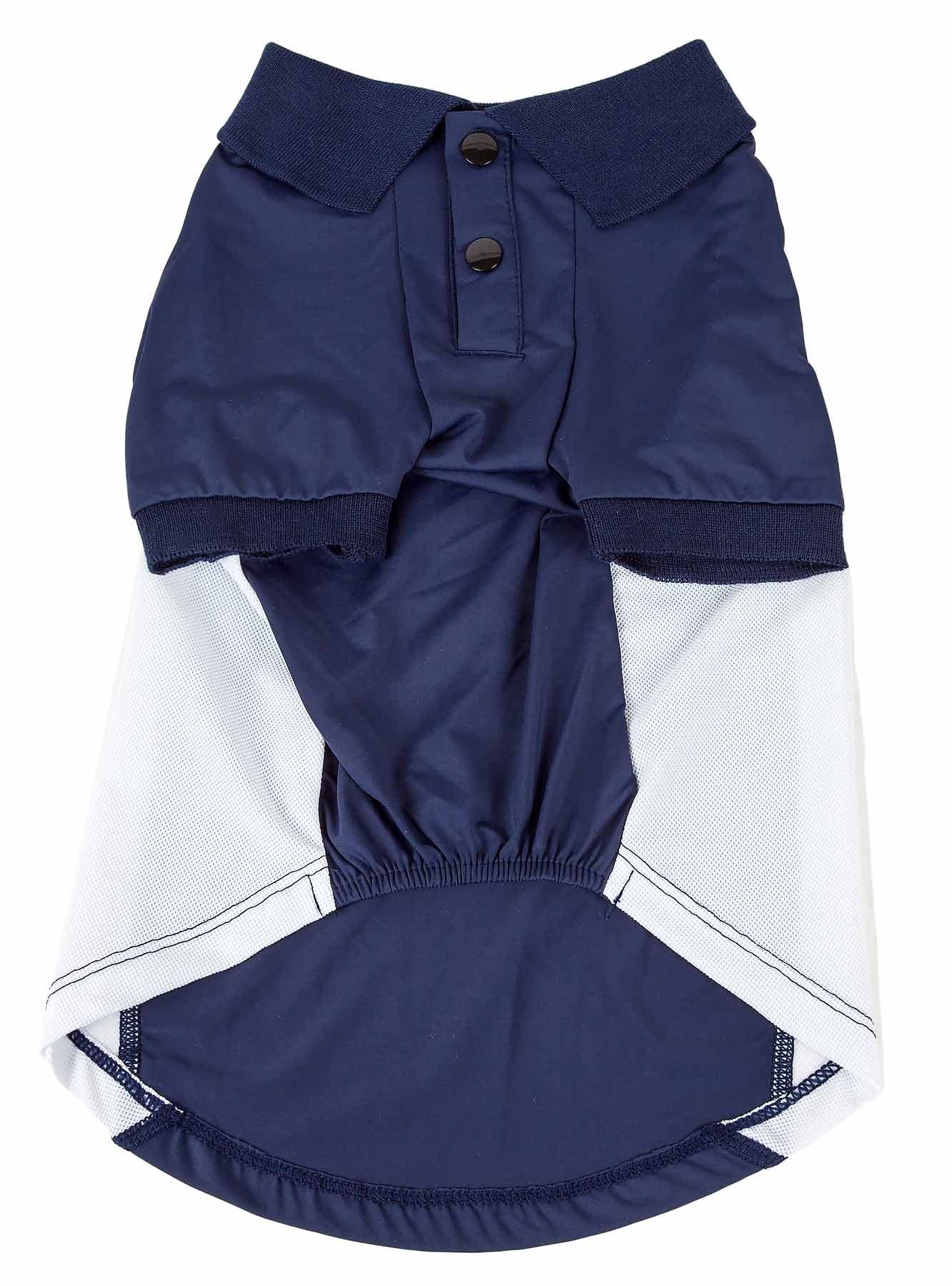 Pet Life ® Active 'Barko Pawlo' Stretchy Fitness And Yoga Dog T-Shirt - Dog Polo Featuring 4-Way Relax-Stretch And Quick Dry Technology - Performance And Reflective Pet T-Shirt Dog Clothes Medium