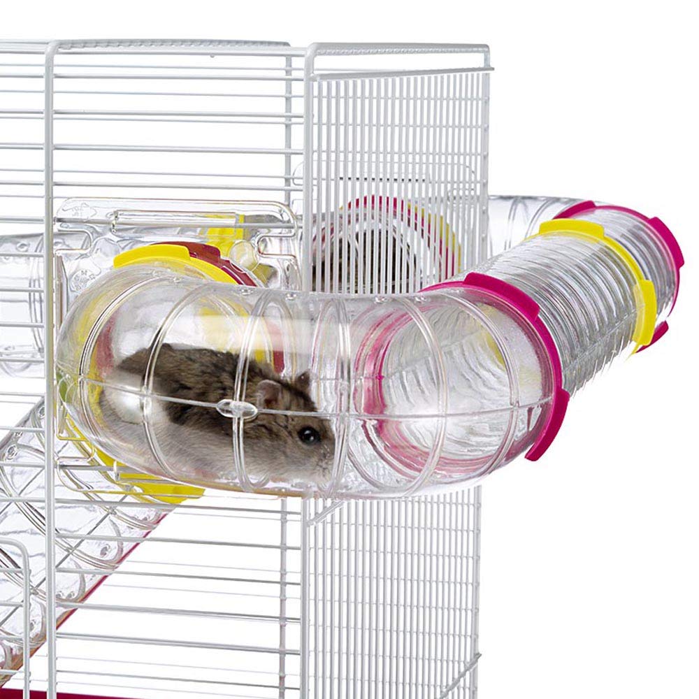Ferplast Laura Small Hamster Cage | Fun & Interactive Cage Measures 18.11L X 11.61W X 14.8H & Includes All Accessories