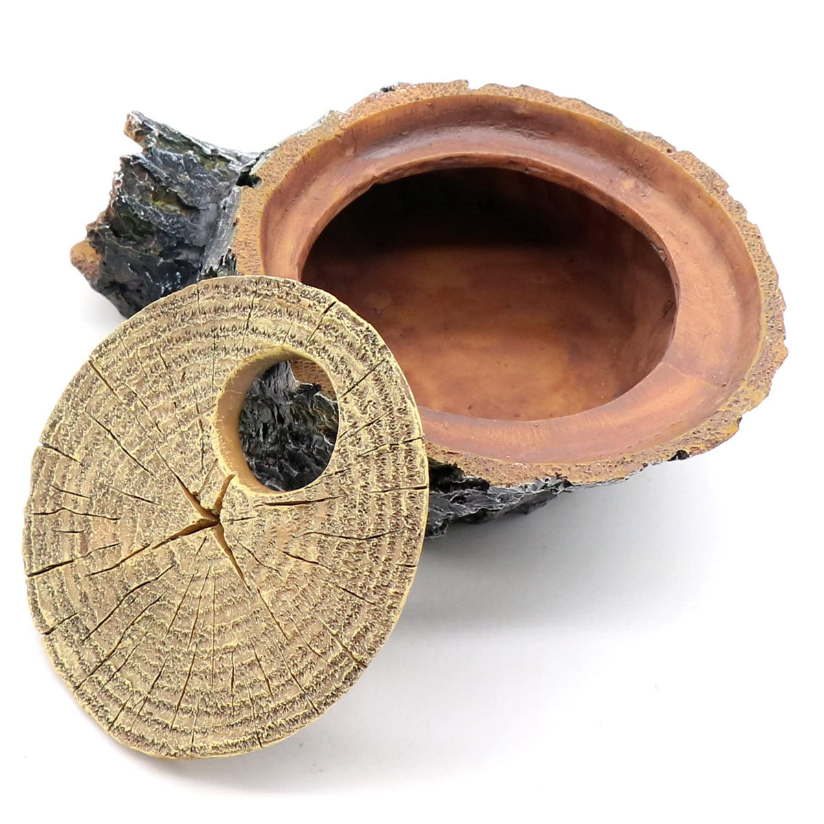 relaqcc Reptile Decor Tree Trunk Hide for Snakes 5x3. – Petocart