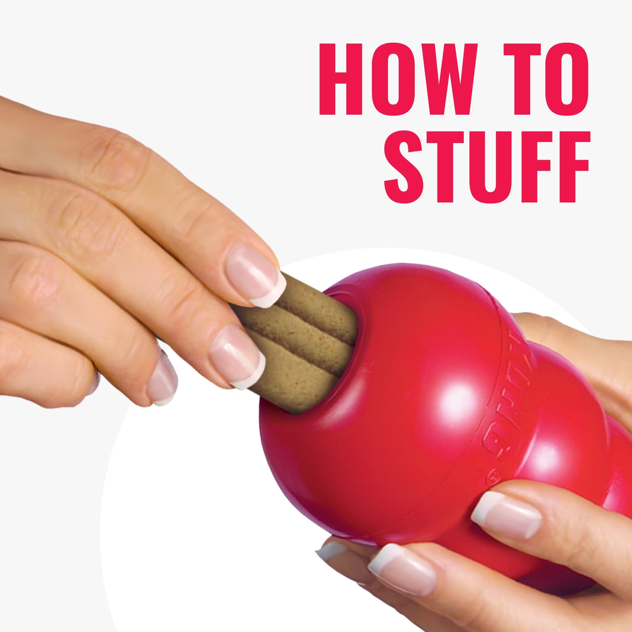 KONG Classic Toy & Ziggies Treats Combo Pack - Durable Chew Toy for Dogs - with Ziggies Chicken-Flavored Treats - Dog Accessorie