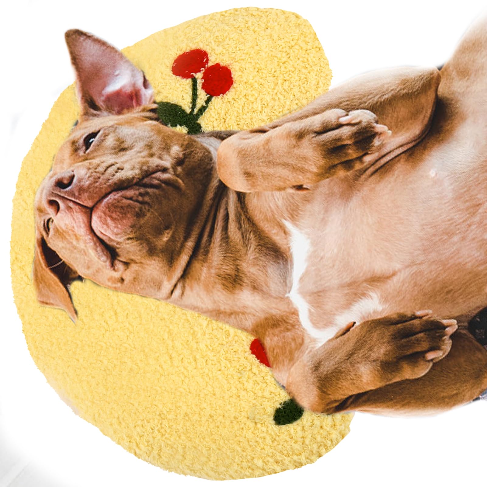 Baborui Large Dog Calming Pillow For Dogs, U Shaped Dog Neck Pillow For Joint Relief Sleeping Improve, Machine Washable Pet Pill