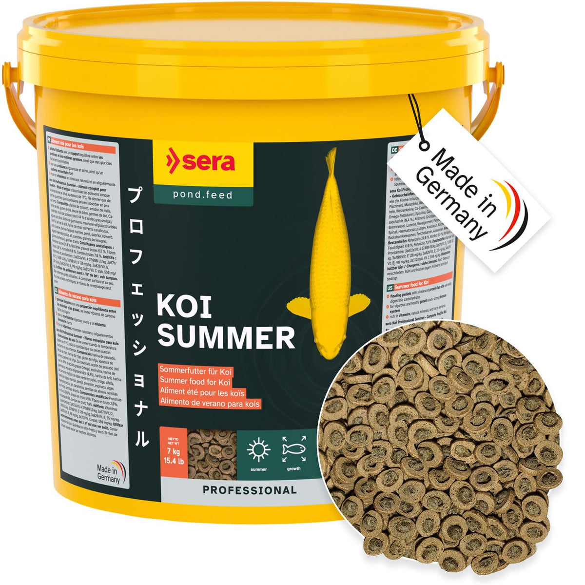 Sera Koi Professional Summer 15.43Lb | Energizing For Warm Seasons | Optimal Growth & Strong Immune System | Rich In Vitamins, Minerals, Proteins | For Water Temperatures Above 63°F