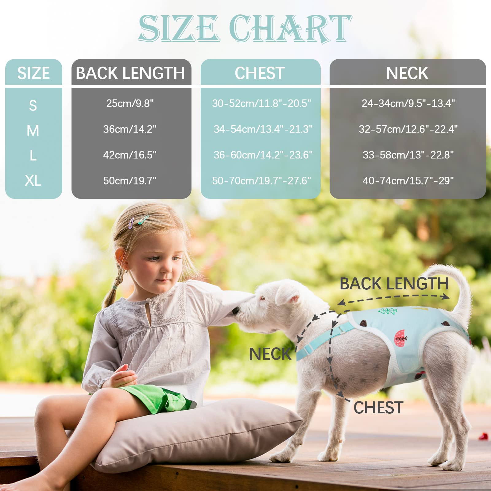 Qbleev Dog Diapers Female Washable Sanitary Pantie With Adjustable Suspender, Reusable Doggie Diaper Puppy Diapers Male Cute Pet
