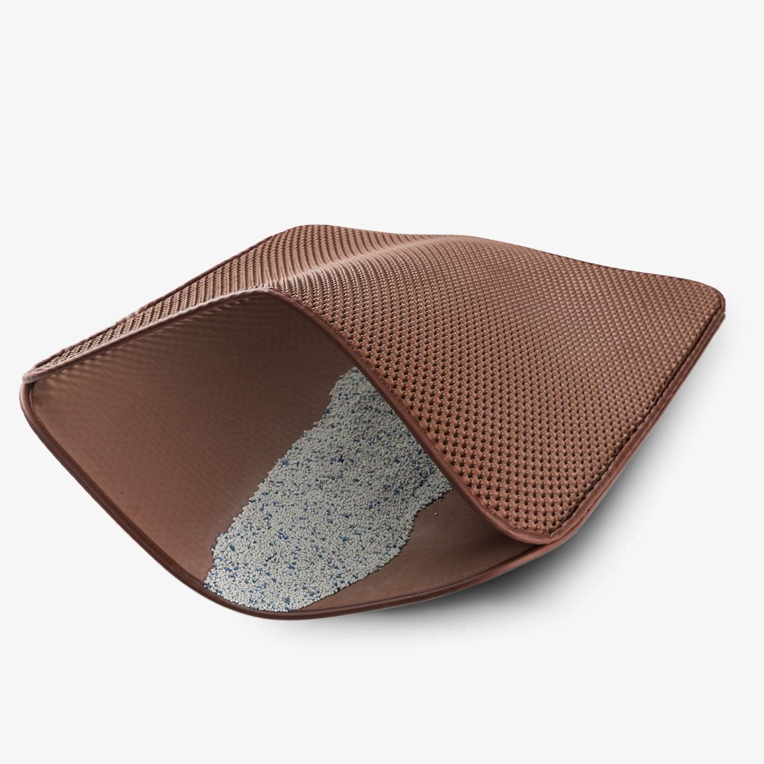 WePet Cat Litter Mat, Kitty Litter Trapping Mat, Honeycomb Double Layer Mats, No Phthalate, Urine Waterproof, Easy Clean, Scatte