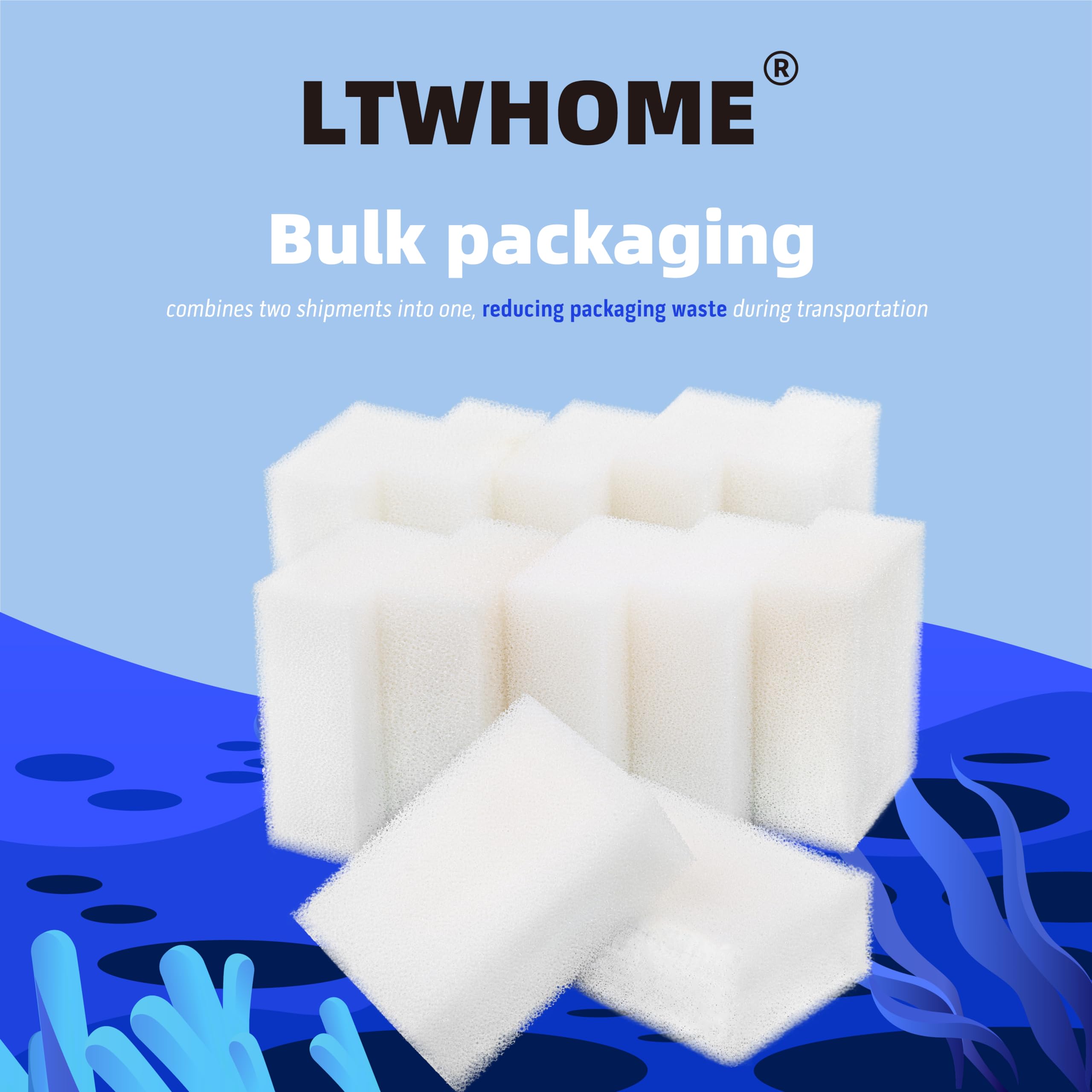LTWHOME Foam Filter Pads Fit for Aqua Clear 70/300 AquaClear 70-Gallon (Pack of 12)