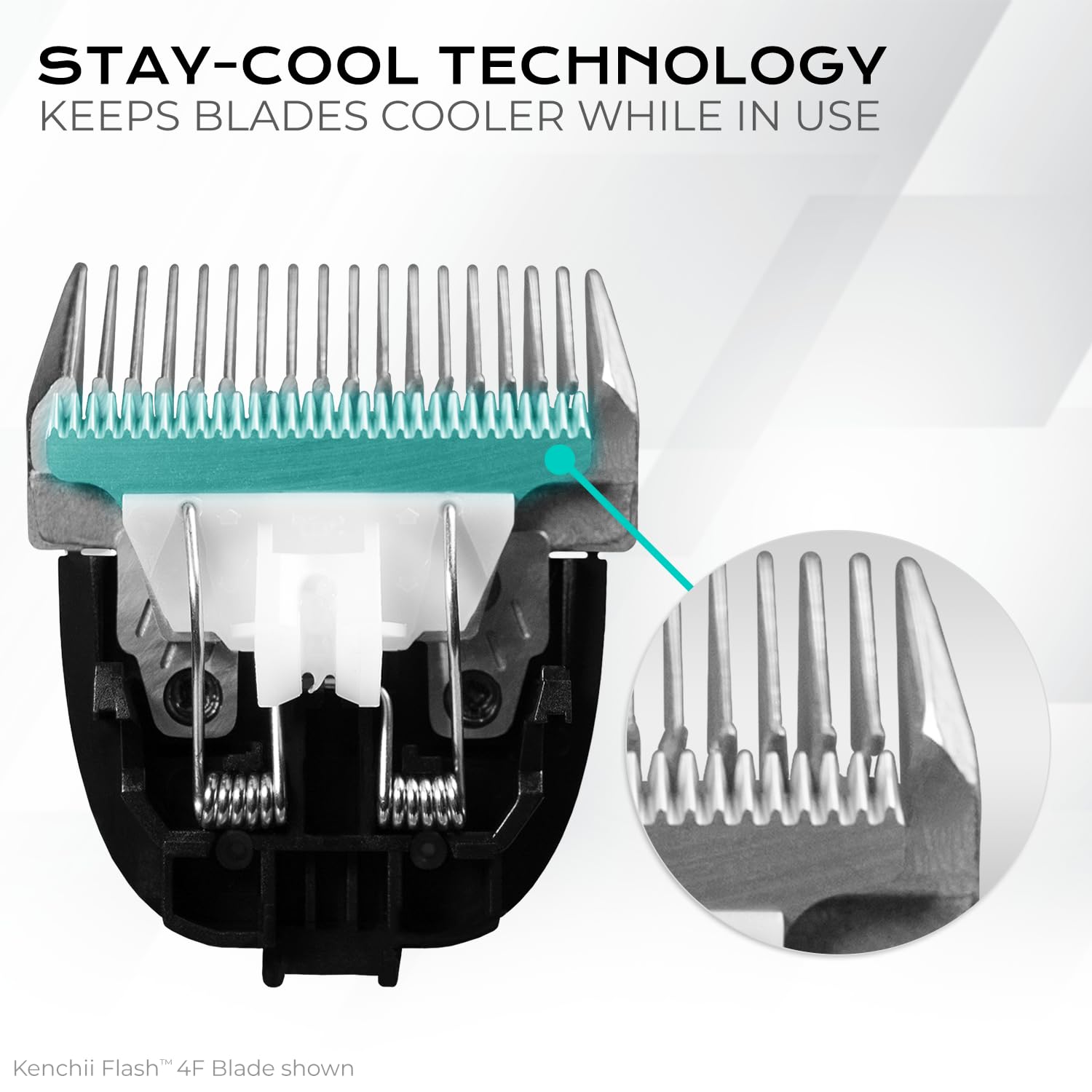 Kenchii Flash Clipper Blade (7F,3Mm) Only Compatible With Flash Clipper, Black & White