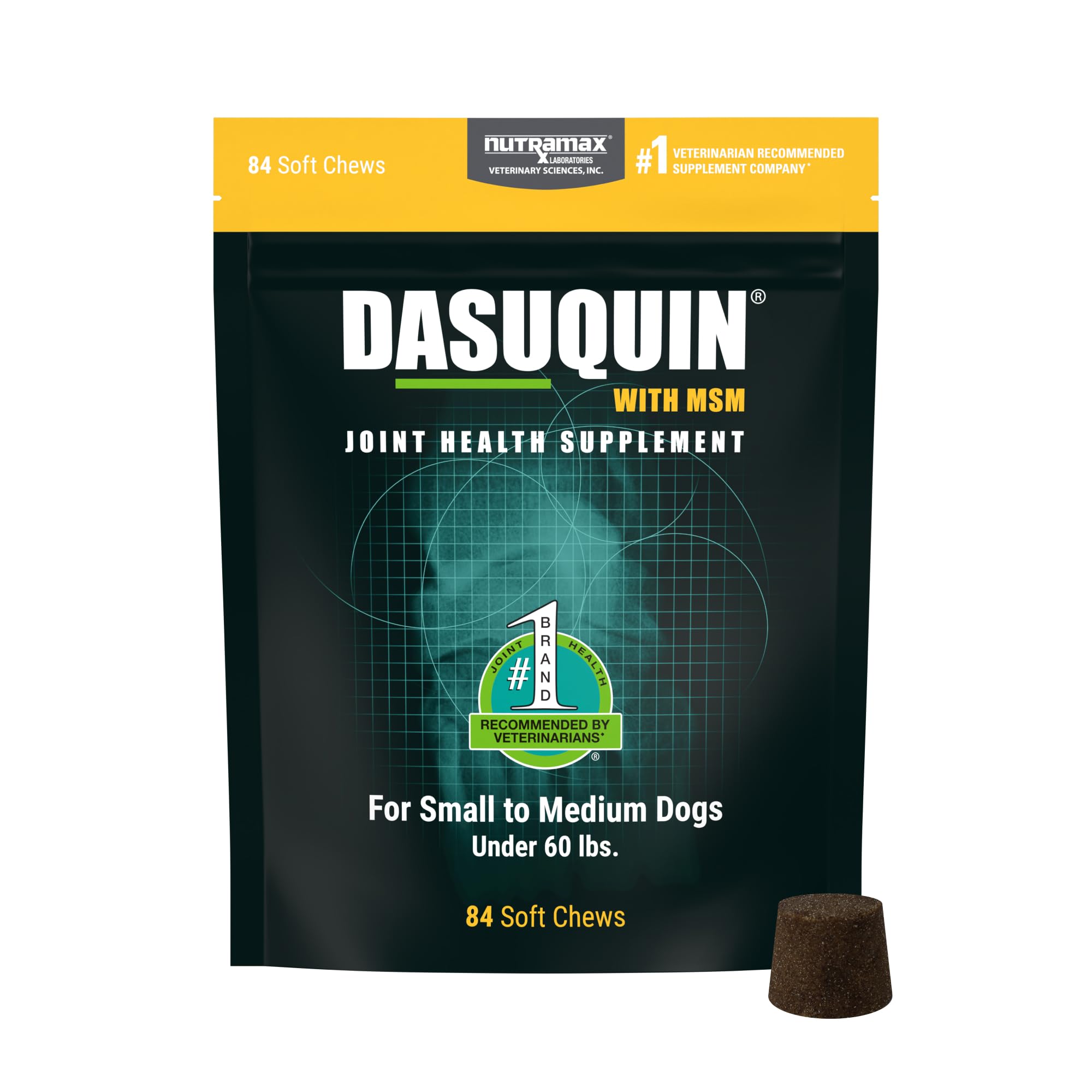 Nutramax Laboratories Dasuquin with MSM Joint Health Supplement for Small to Medium Dogs - With Glucosamine, MSM, Chondroitin, A
