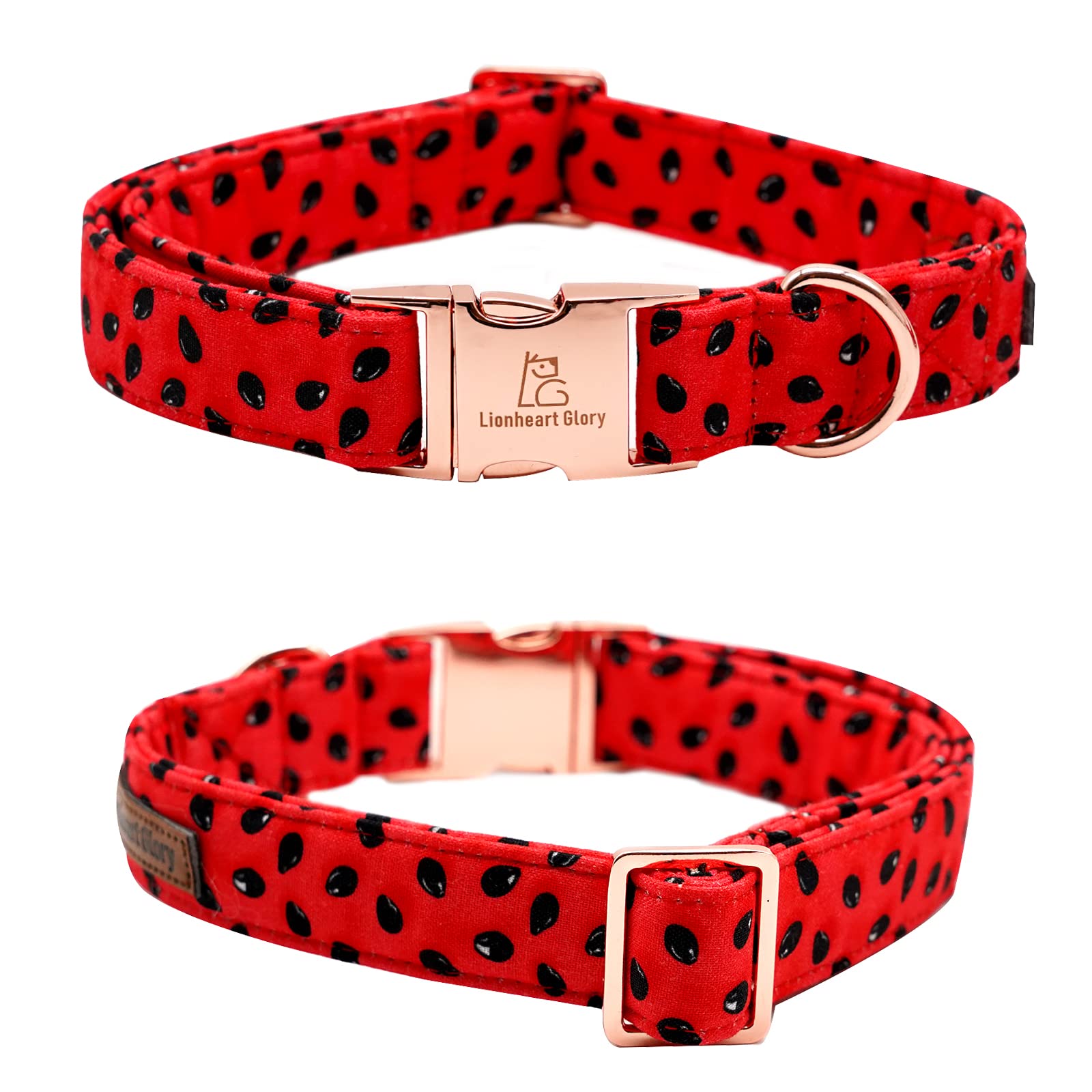 Lionheart Glory Watermelon Print Dog Collar - Soft, Durable, Adjustable For Small Dogs - Spring/Summer