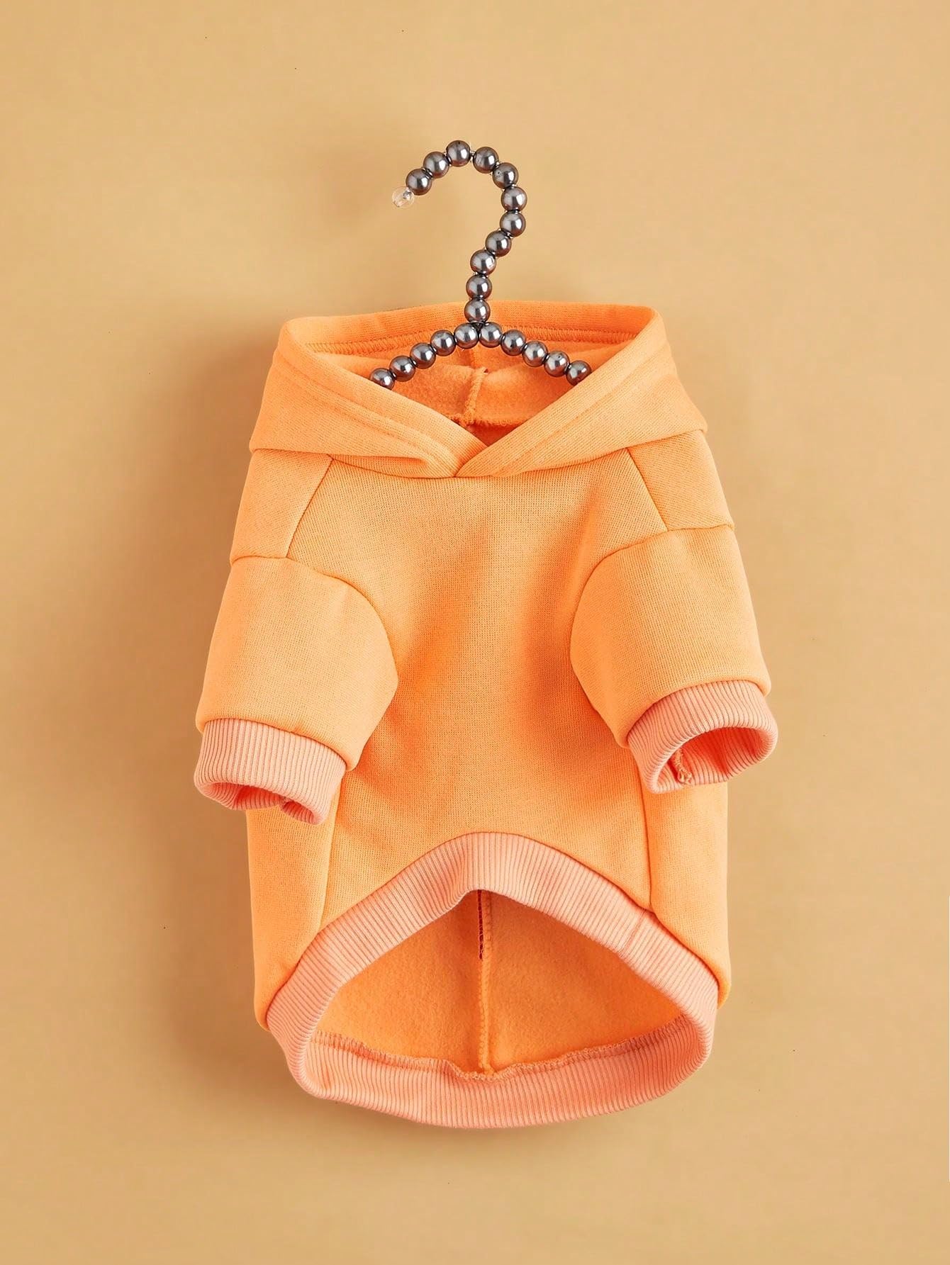 Qwinee Dinosaur Dog Hoodie Dog Warm Jacket Christmas Halloween Dog Costume Dog Clothes For Puppy Kitten Small Medium Dogs Cats Solid Orange Xl