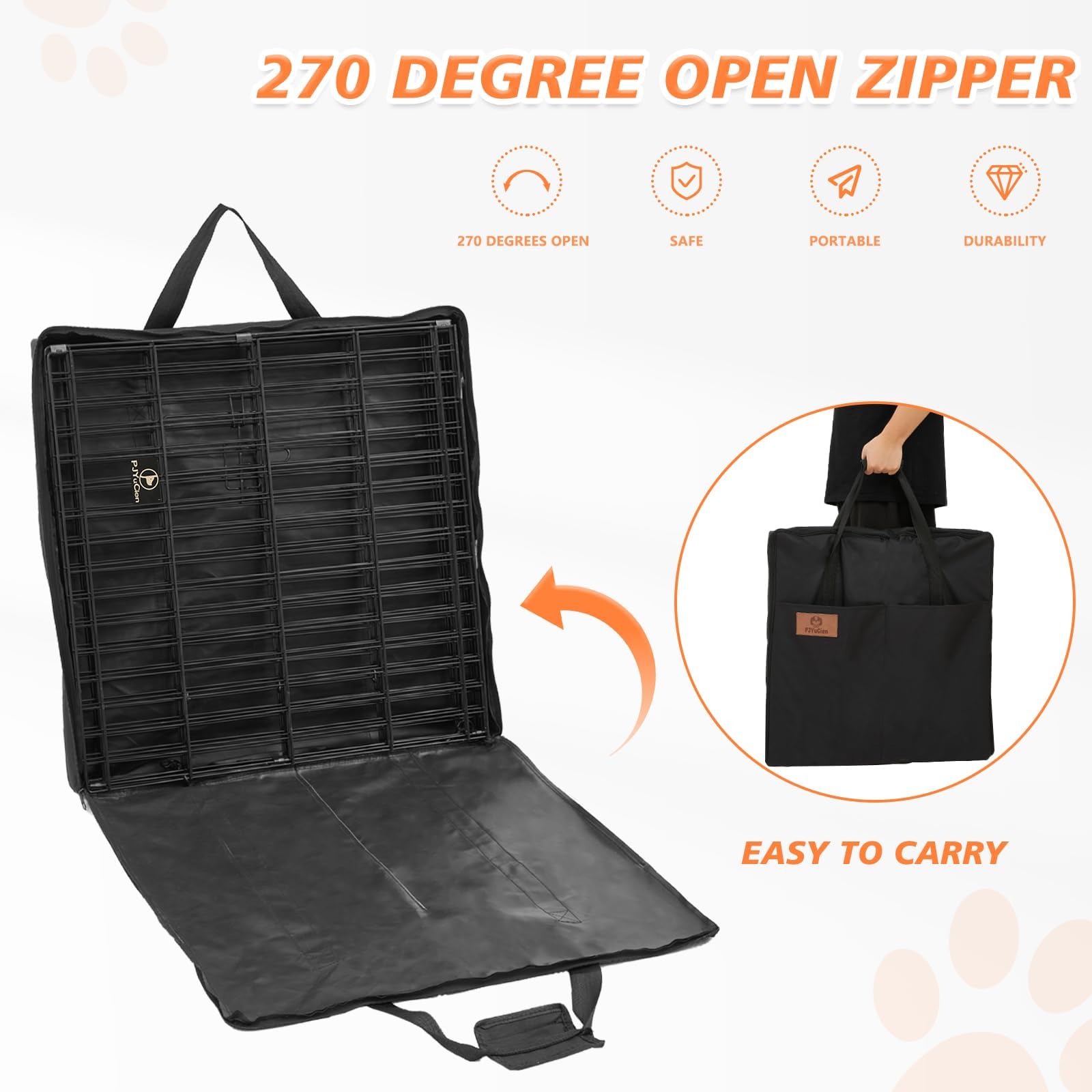 Pjyucien Dog Playpen Storage Bag, Suitable For 24''X24'' Foldable Exercise Pet Playpen, Dog Fence, Oxford Cloth Fabric, Waterpro