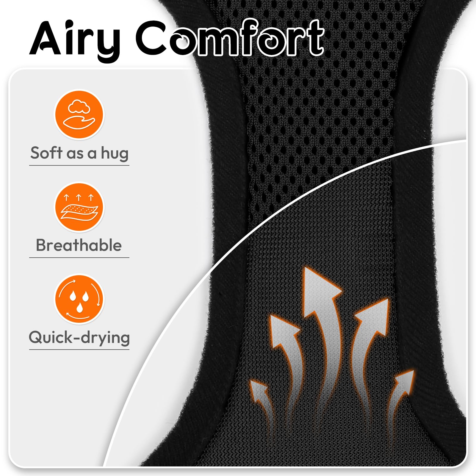 Dooradar Cat Harness And Leash Set, Escape Proof Safe Adjustable Kitten Vest Harnesses For Walking, Easy Control Soft Breathable Mesh Jacket With Reflective Strips For Cats, Black, S
