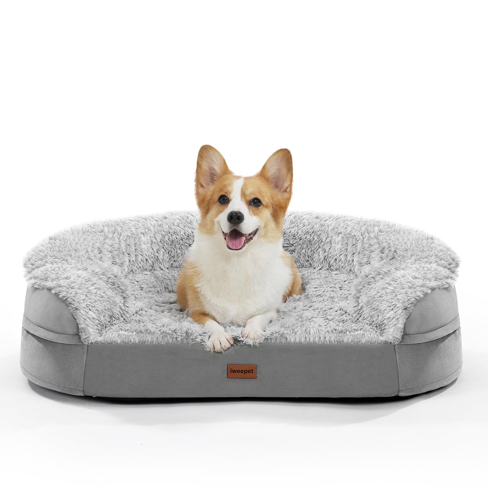 3.7 Inch Thickened Orthopedic Dog Beds For Medium Dogs, Supportive Dog Sofa Bed With 28D Egg-Crate Foam, Removable Washable Plus