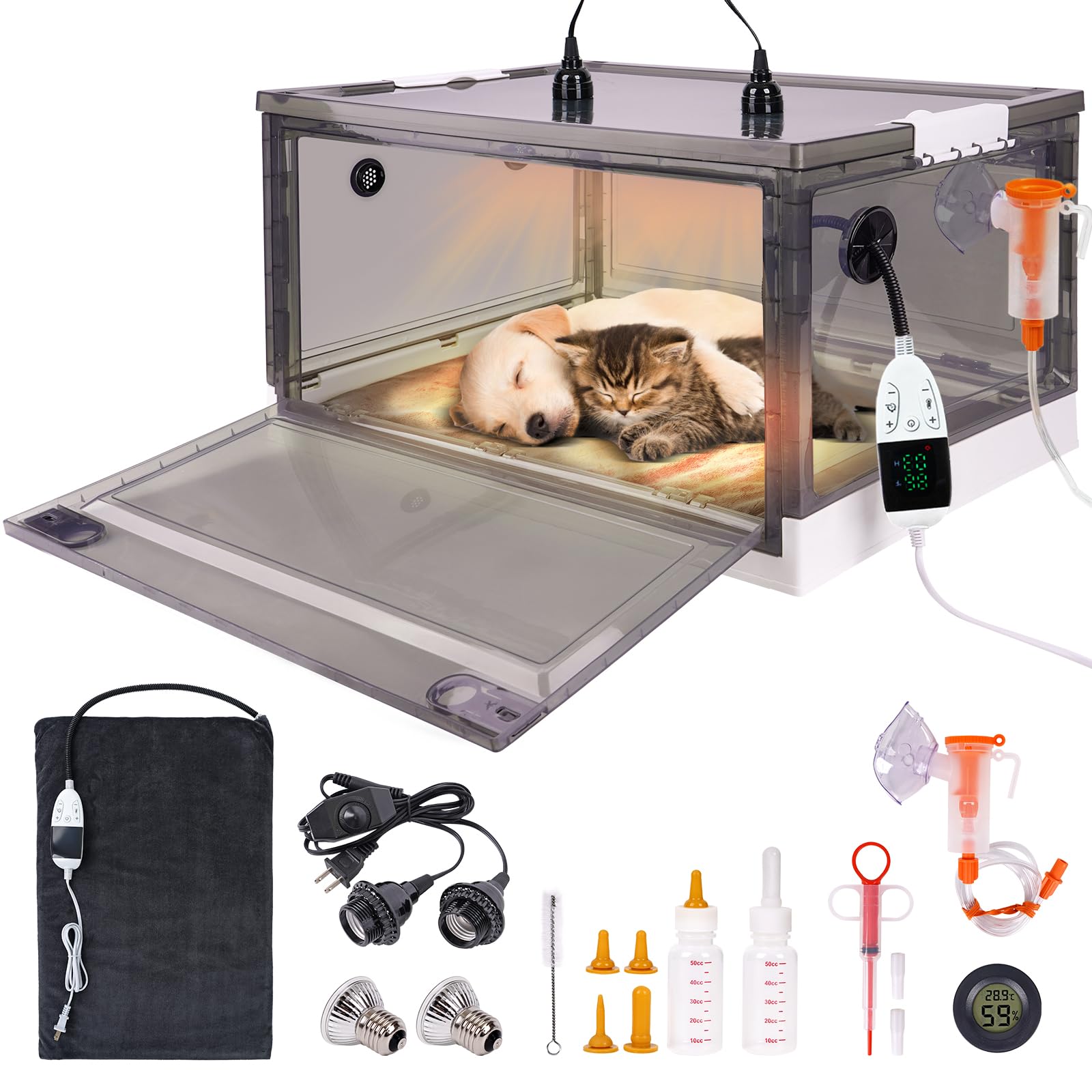 Puppy Incubator With Heating And Oxygenator, Incubator For Puppies, Kitten Incubator, Dog Incubator For Puppies, Puppy Whelping 
