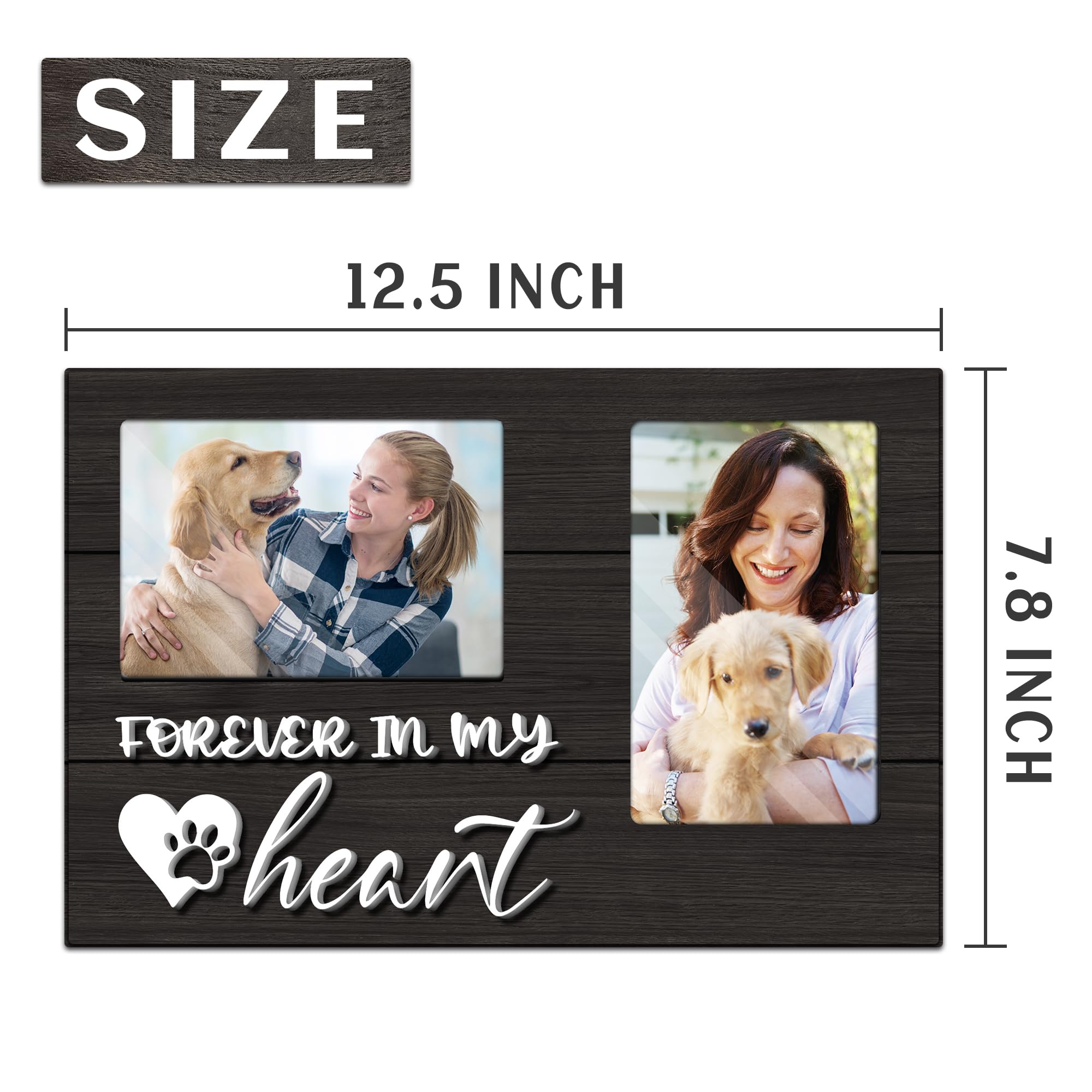 Cocomong Dog Memorial Gifts For Loss Of Dog, Pet Memorial Gifts Picture Frame, Loss Of Dog Sympathy Gift Holds 2 4X6 Inches Phot