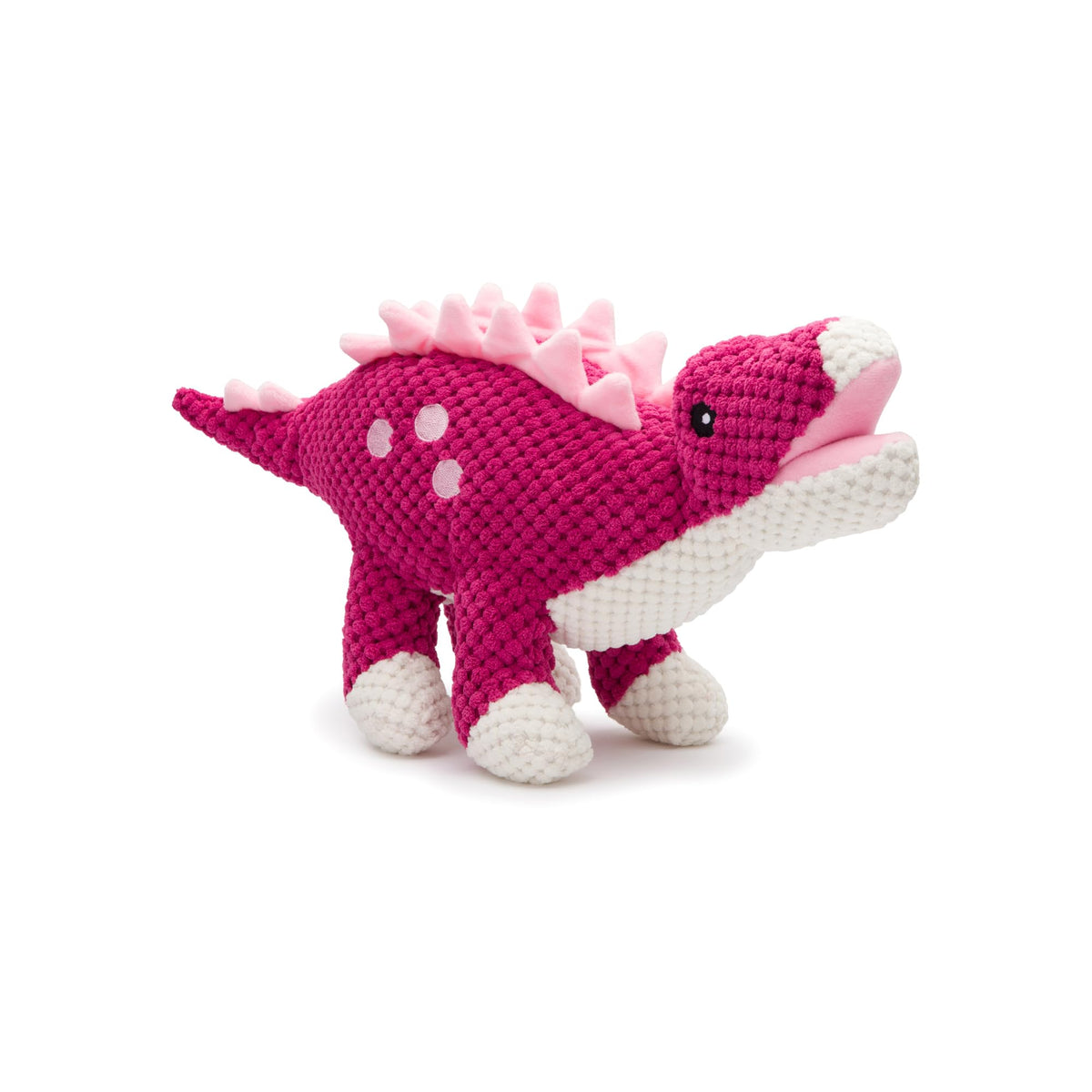 Fabdog Floppies Plush Dog Toy - Cute & Durable Squeaky Dog Toys - Best Squeak Toy For Puppies And All Breeds | Ideal Pet Gift| Small Stegosaurus