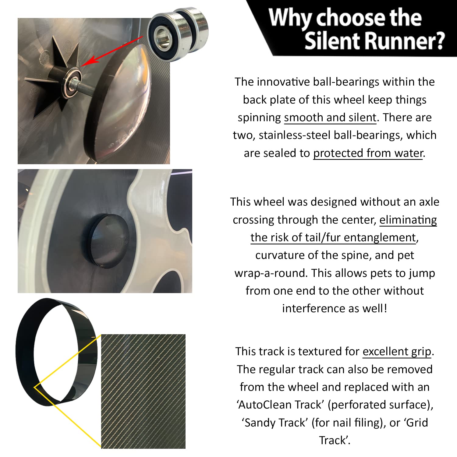 Silent Runner Glow Wheel - 12'' Regular - Exercise Wheel (Wheel + Autoclean Track + Sandy Track)