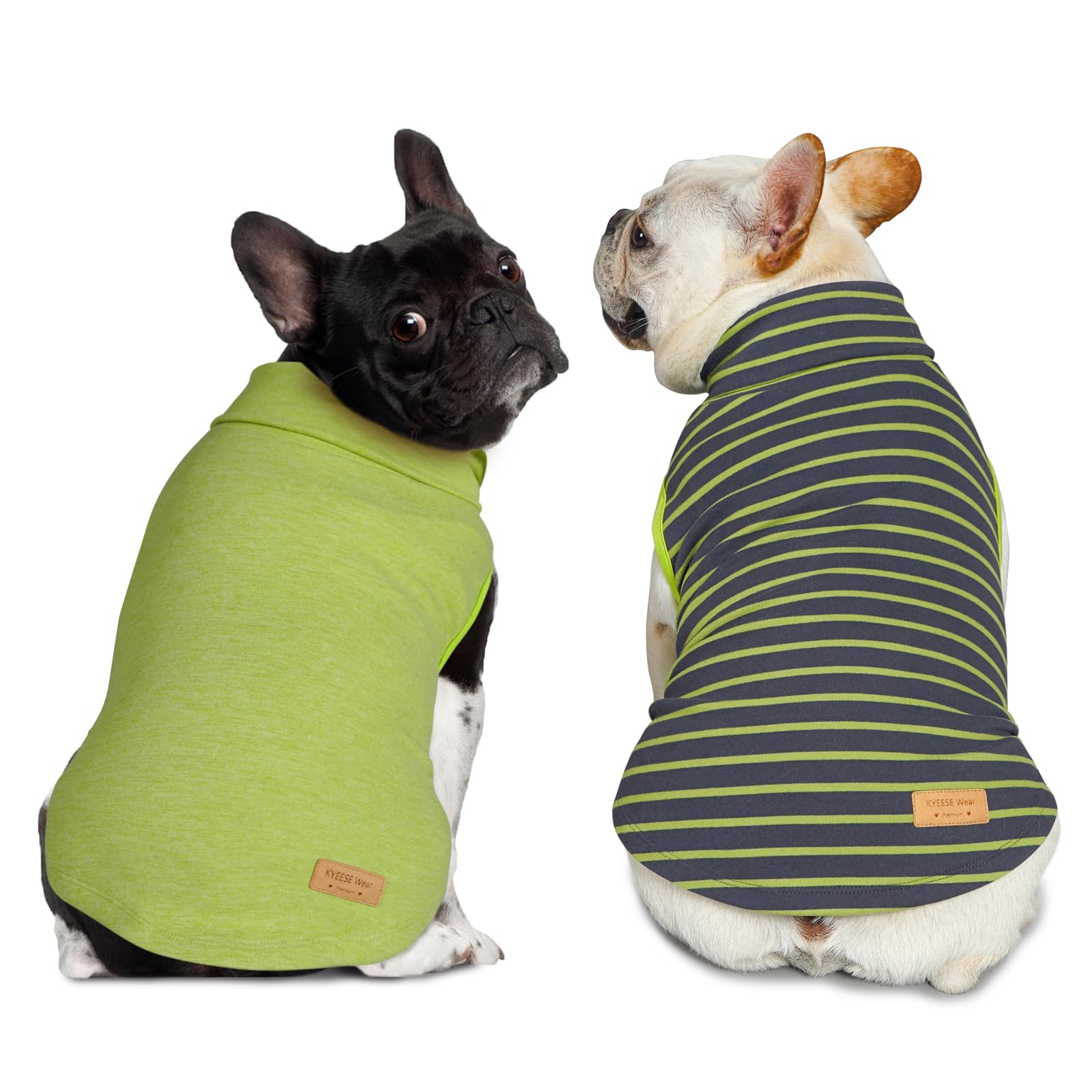 Kyeese 2Pack Dog Sweater Stretchy Dog Clothes Soft Dachshund Clothes Warm Dog Coats Dog Sweaters For Small Dogs Male Turtleneck Small Dog Sweaters Pullover Dog Sweatshirt