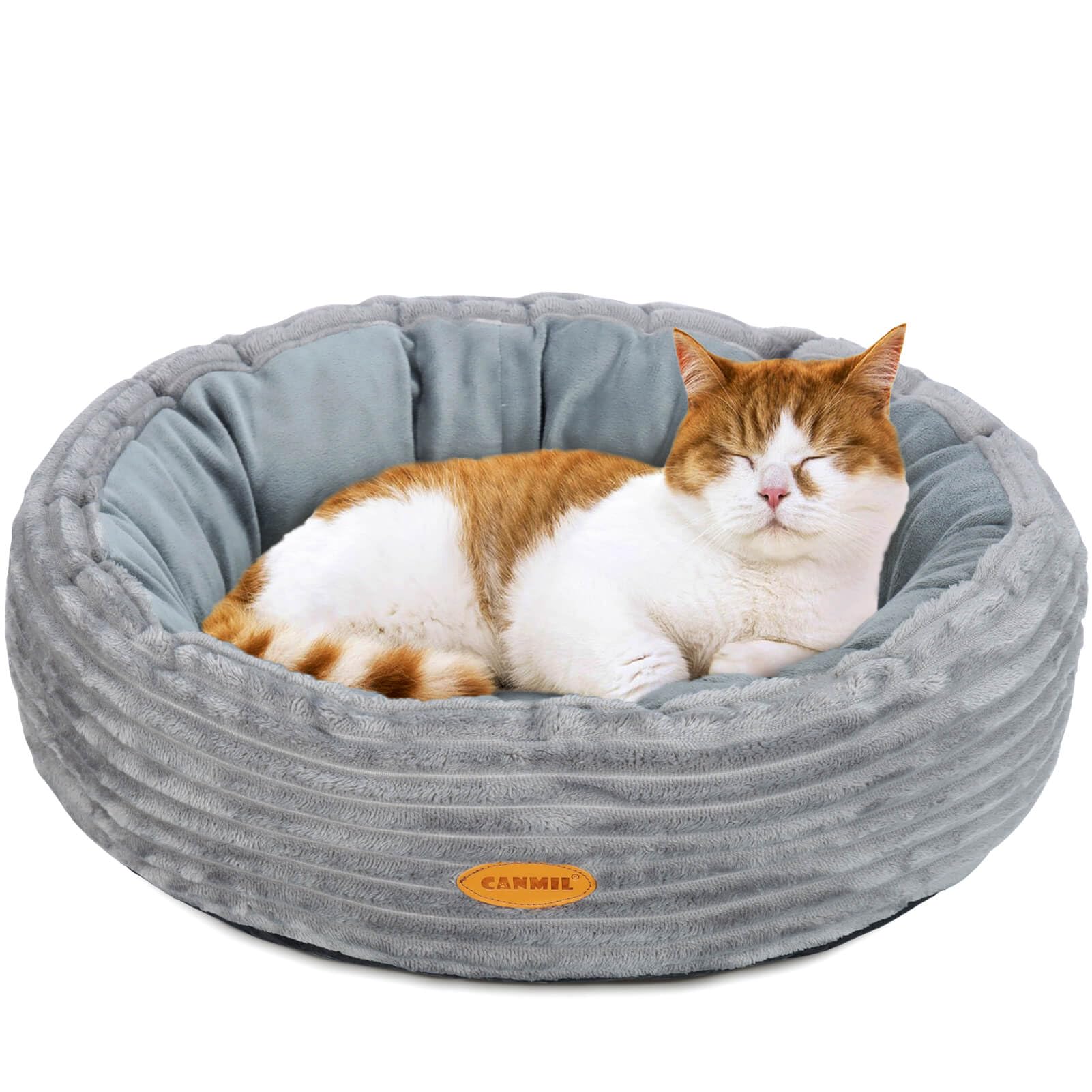 Cat Bed, Cat Bed For Indoor Cats, 20 Donut Cat Bed For Cats And Small Dogs, Washable Round Pet Bed, Indoor Use