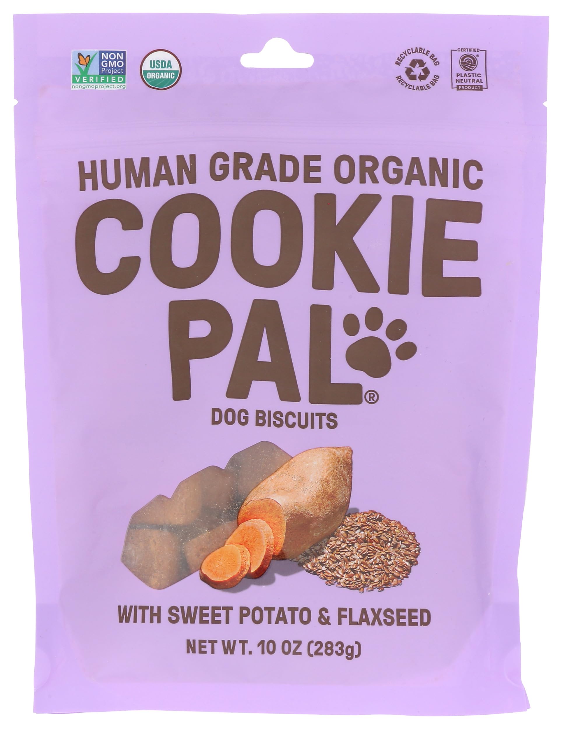 CookiePal Organic Sweet Potato Flaxseed Dog Treats, 10 OZ