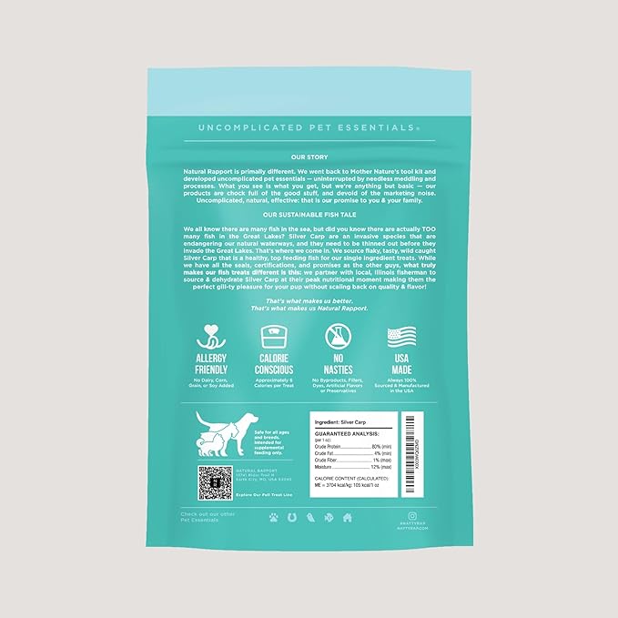 Natural Rapport The Only Dehydrated Silver Carp Dogs Need (3oz)