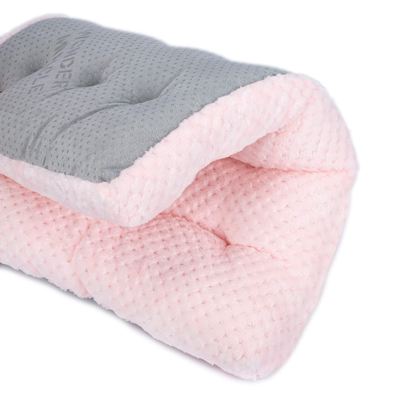 Wonder Miracle Fuzzy Deluxe Pet Beds, Super Plush Dog Or Cat Beds Ideal For Dog Crates, Machine Wash & Dryer Friendly (22' X 30', M-Baby Pink)