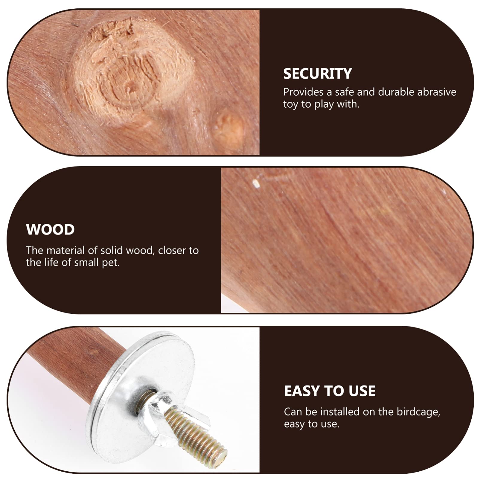 Bird Parrot Perch Stand Poles, Natural Wooden Parrot Stand For Cage, Branches Fork Perch Rod Stand For Small Parakeets Cockatiels Conure Lovebirds Bird Cage Accessories