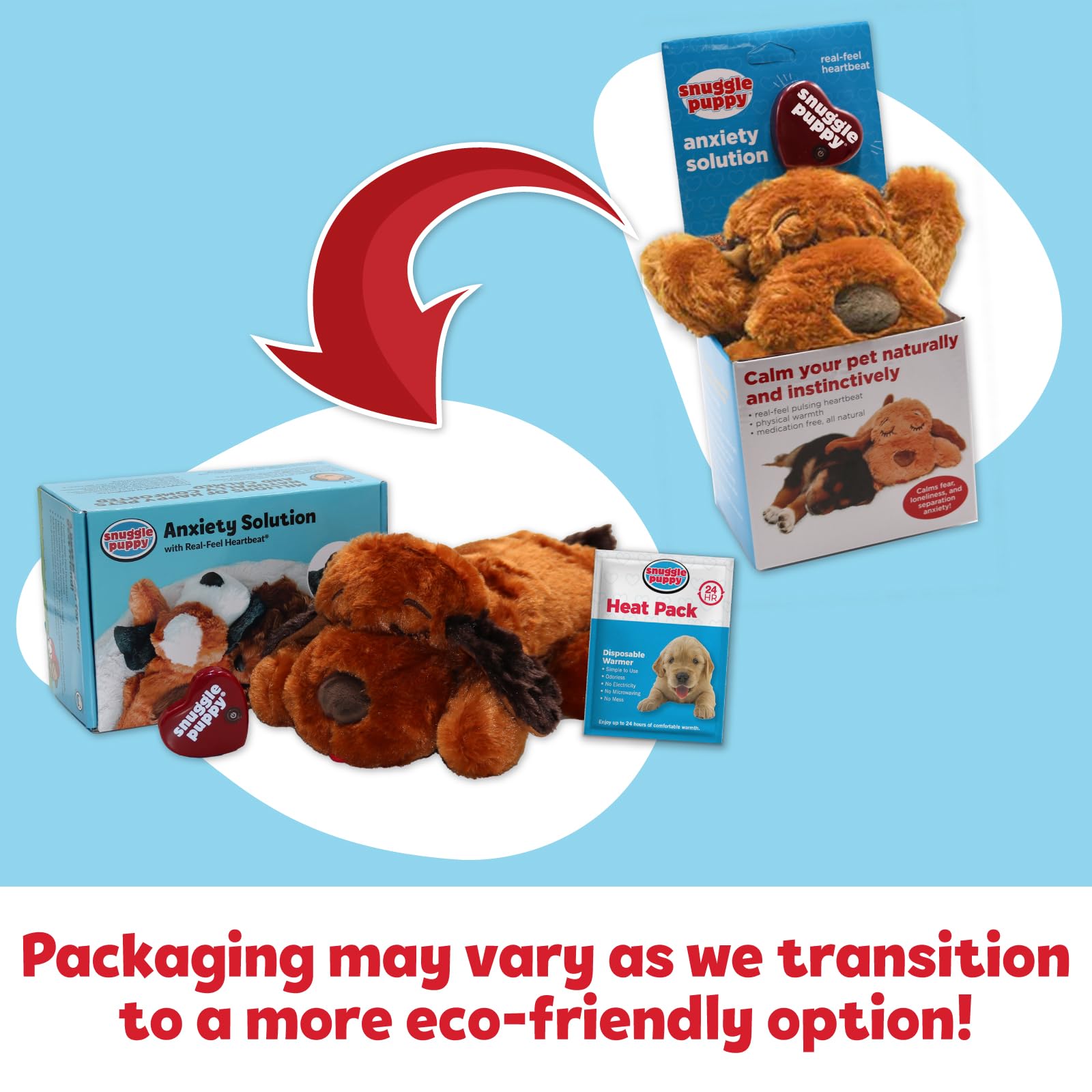 Original Snuggle Puppy Heartbeat Stuffed Dog Toy. Puppy Toy For Anxiety Relief, Calming Aid, And Comfort Toy For Behavioral Training In Brown