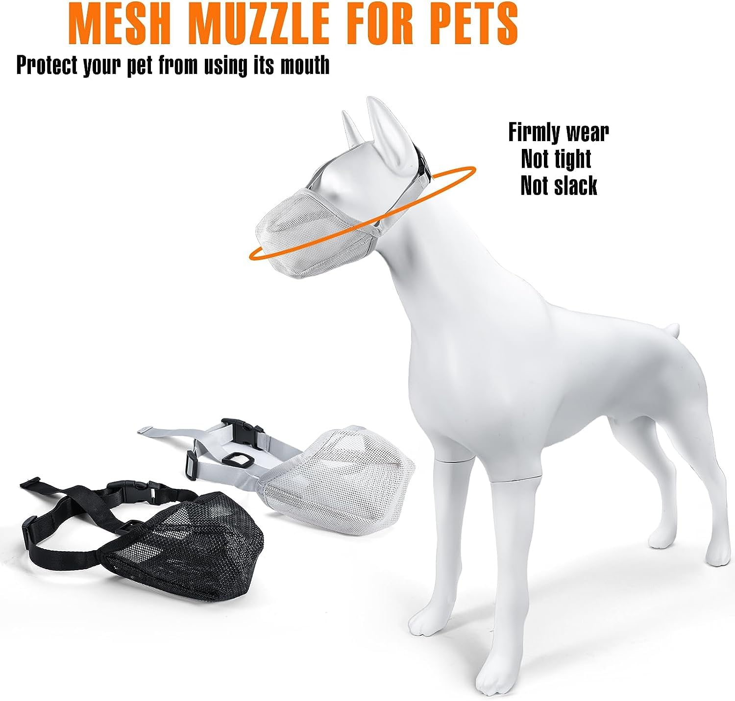 Dog Muzzle For Small Medium Large Dogs,Mesh Soft Muzzle With Adjustable Straps,Breathable Dog Mouth Guard For Anti-Biting Chewin