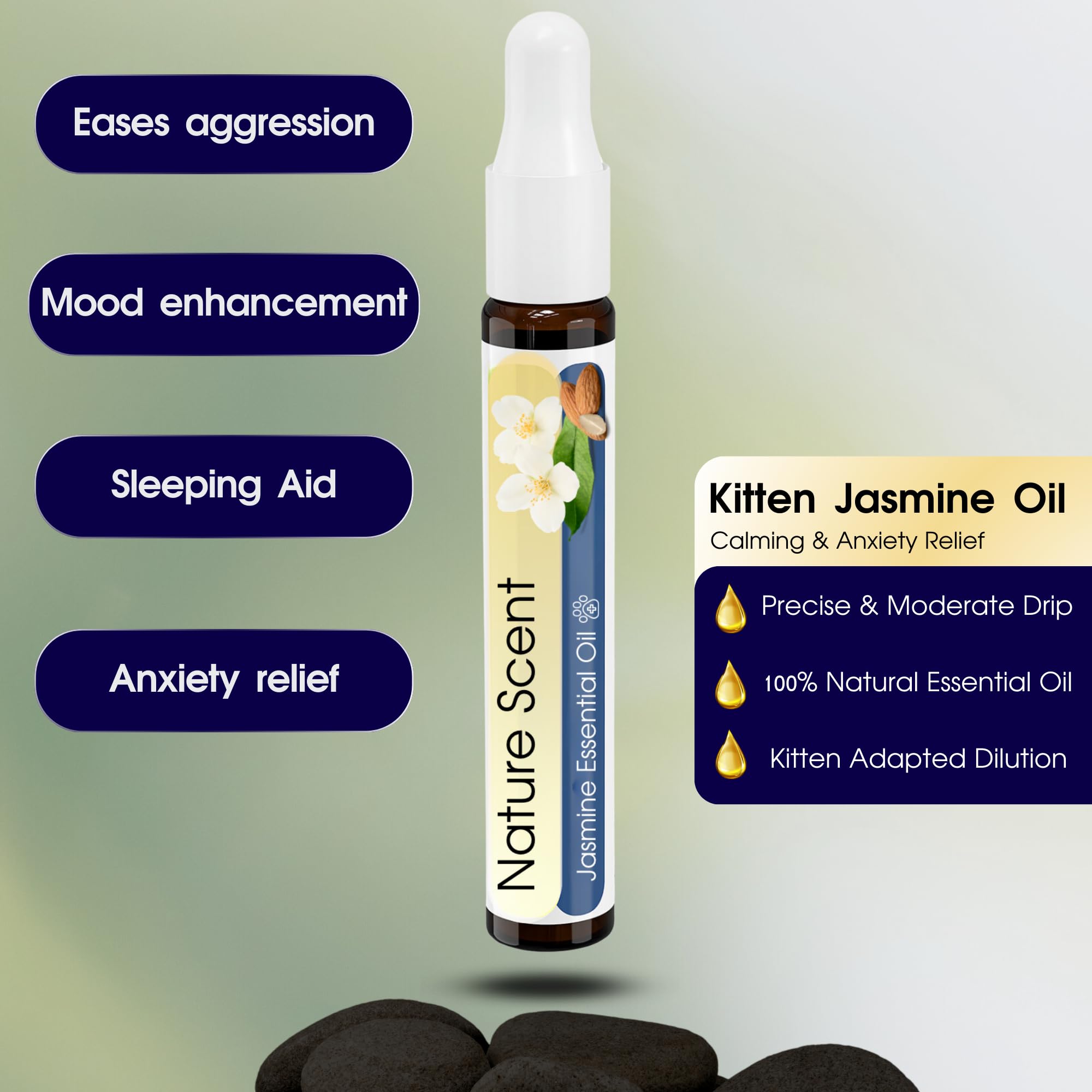 Kitten Calming Collar With 100% Natural Oil, Cat Stress And Anxiety Relief, Kitten Calming Products, Breakaway, Vet-Approved (Pu