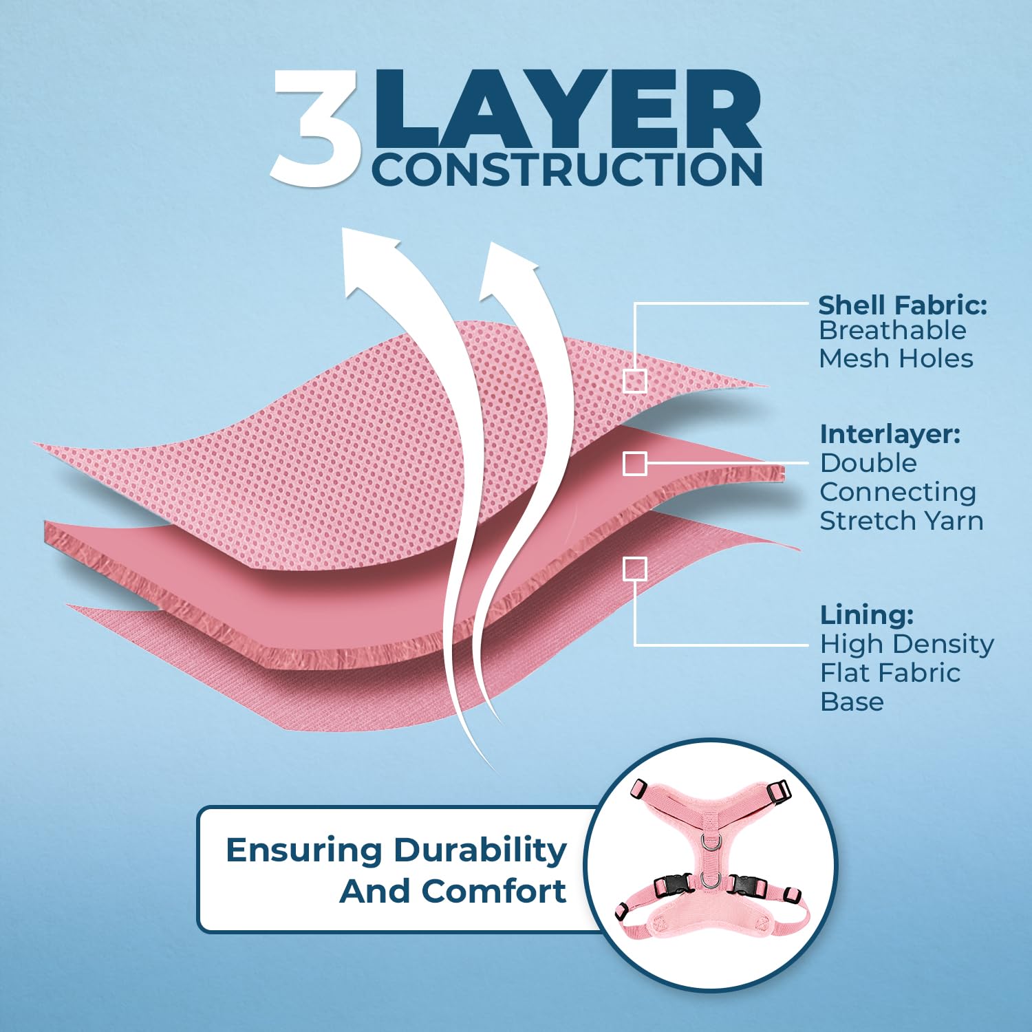 Voyager Step-In Lock Pet Harness - All Weather Mesh, Adjustable Step In Harness For Cats And Dogs By Best Pet Supplies - Pink, L