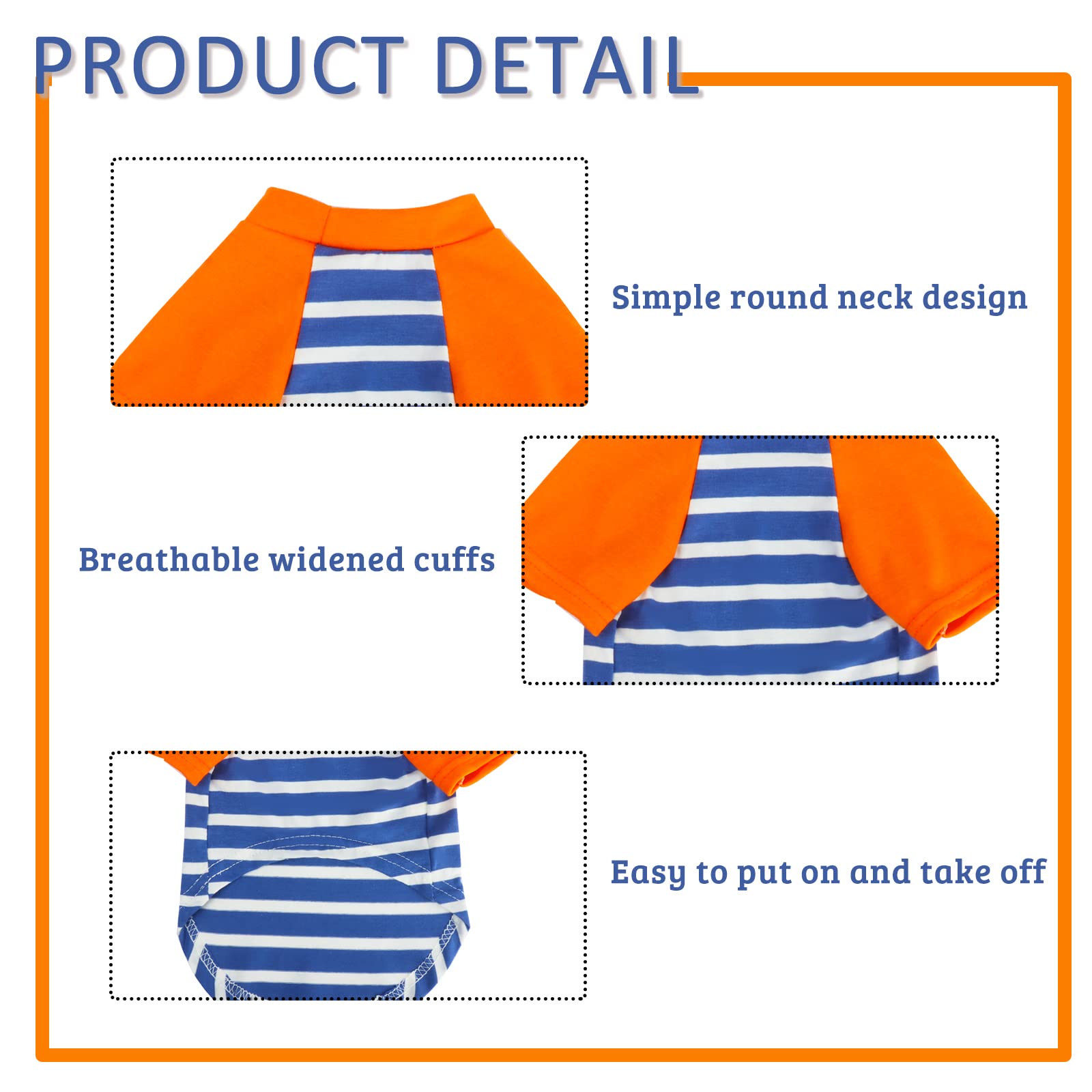 Setsbo Dog Clothes For Small Dog, Breathable Stretchy Dog Raglan Shirt, Soft Comfortable Cat Puppy Kitten Pet Apparel Outfits (L