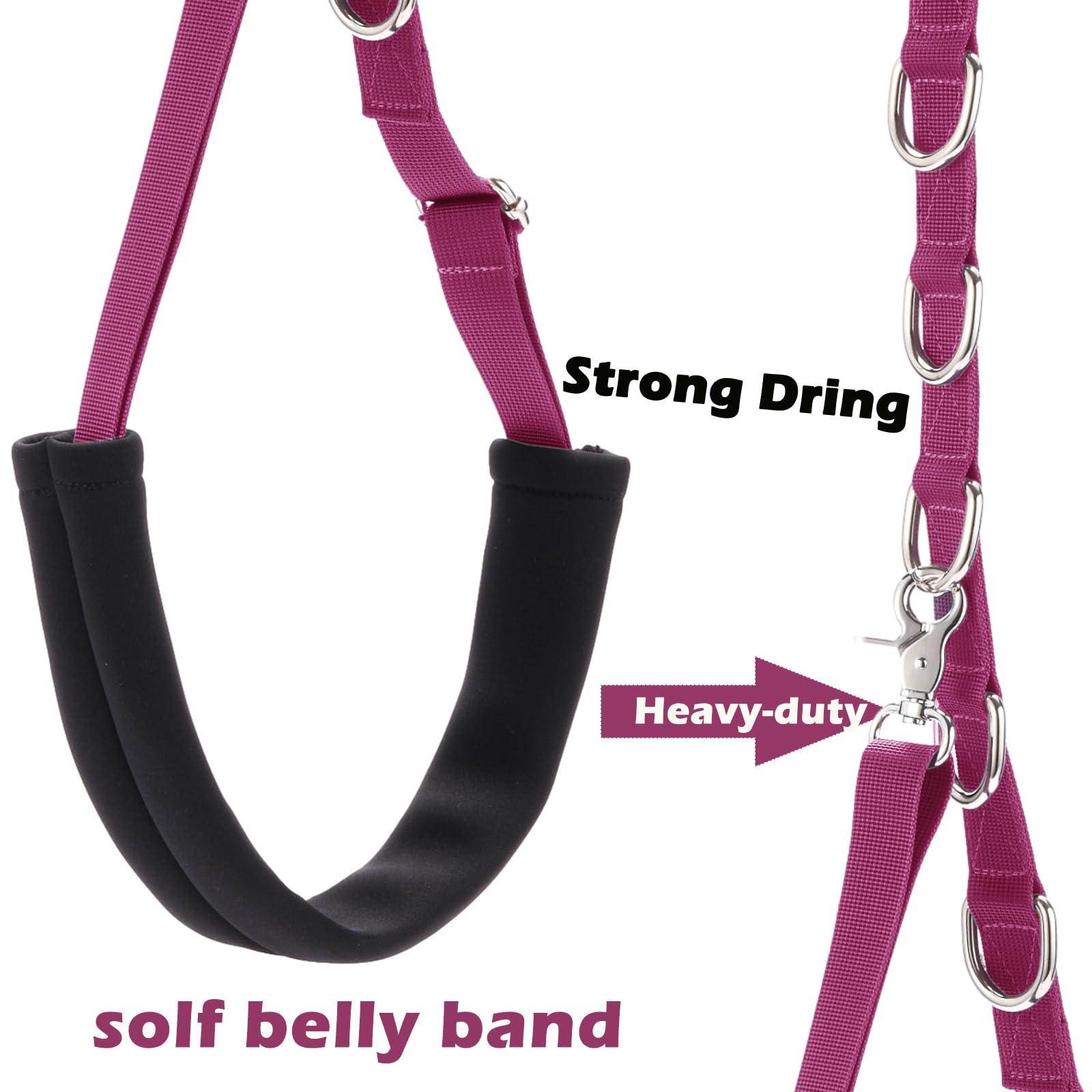 Dog Grooming Belly Straps Hot Pink Pet Grooming Supplies 3 Sets Professional Dogs Belly Band Pets Dogs Groomer Extension Strap T