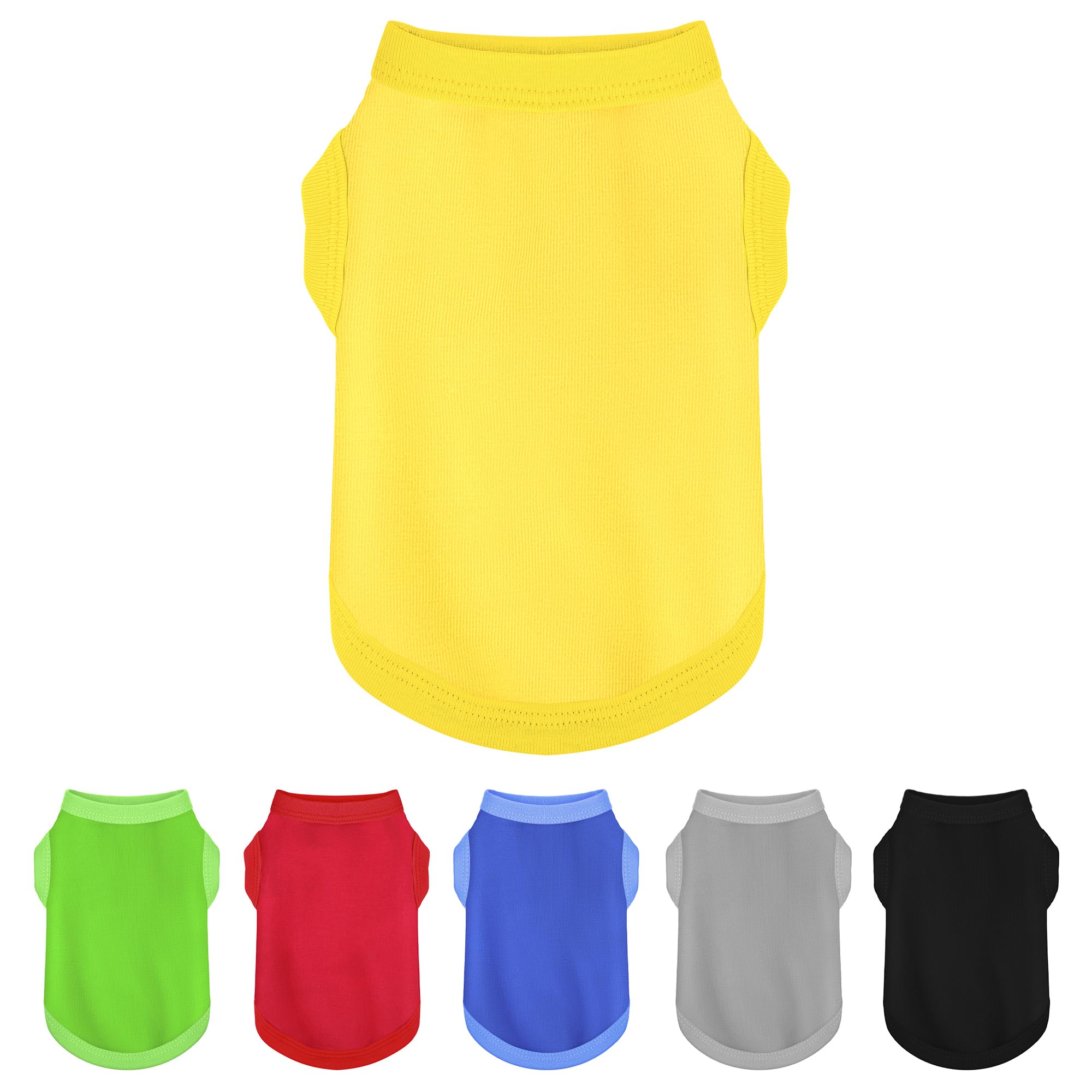 Elevate Your Dog'S Fashion Quotient With Colorful And Breathable Sleeveless Cotton Shirts! Perfect Pet Apparel For Small To Medi