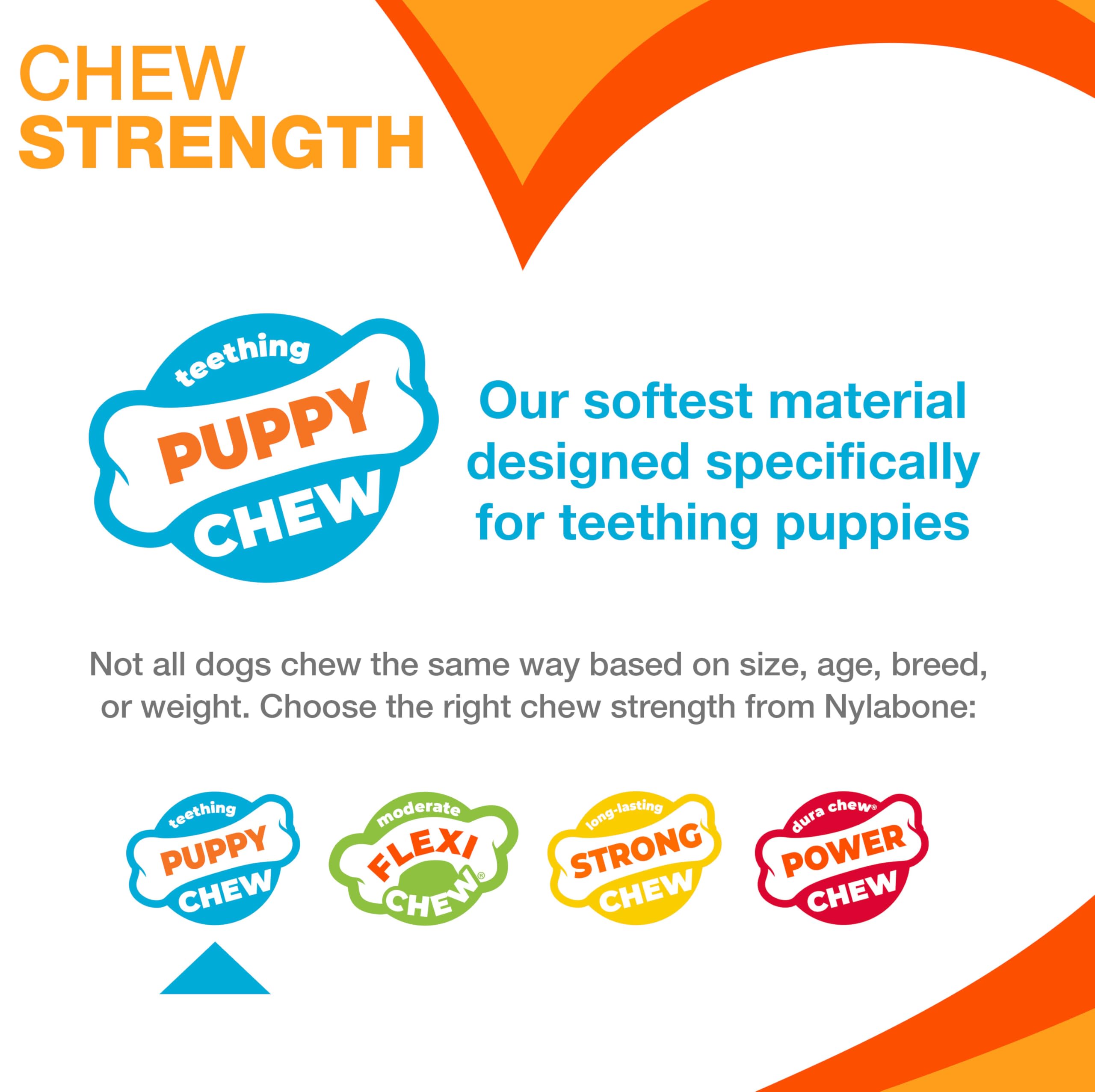 Nylabone Freezer Knuckle Bone Puppy Chew Toy, Soothing Teething Toys for Puppies, Color Changing, Lamb & Apple Flavor, Small - U