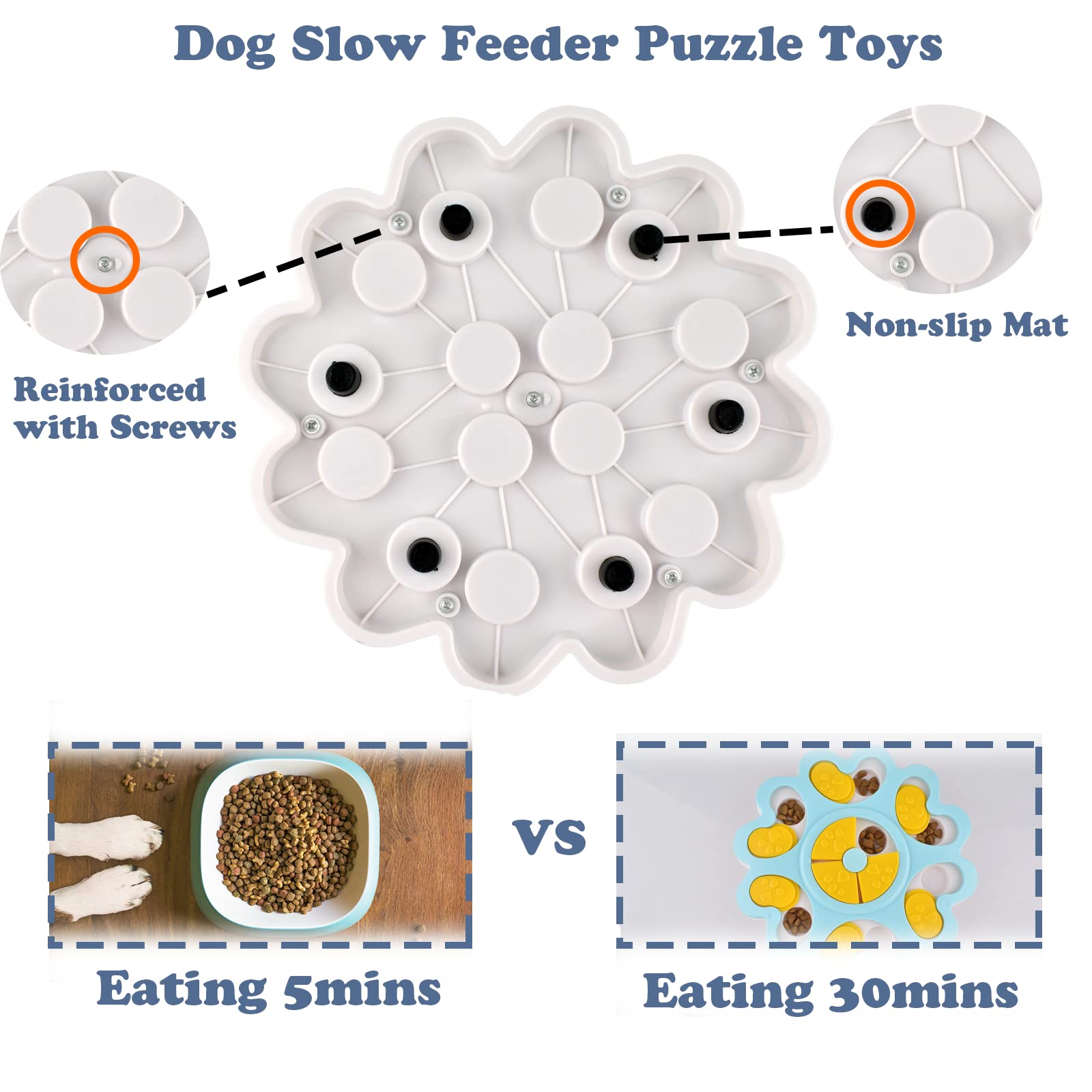Cdipesp Dog Puzzle Toys for Smart Dogs Treat Dispensing Mental Stimulation Toys Dog/Cat Puzzle Feeder Dog Enrichment Toys Intera