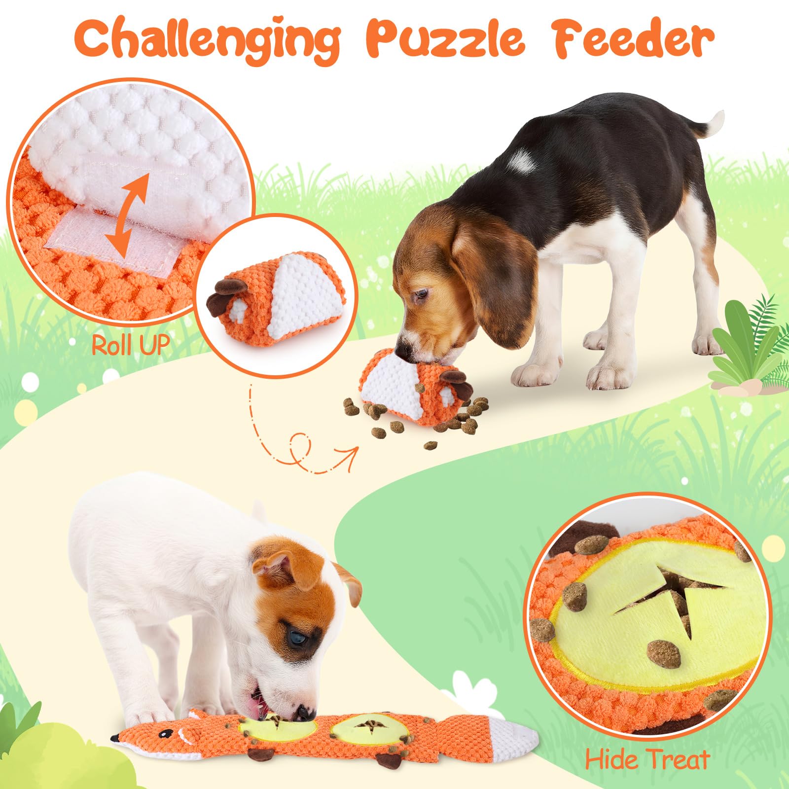 MRSOHRET 15 Pack Dog Toys, Dog Puzzle Toy Puppy Chew Toys for Teething, Dogs Essentials Toy Bundle with No Stuffing Squeaky Toy,