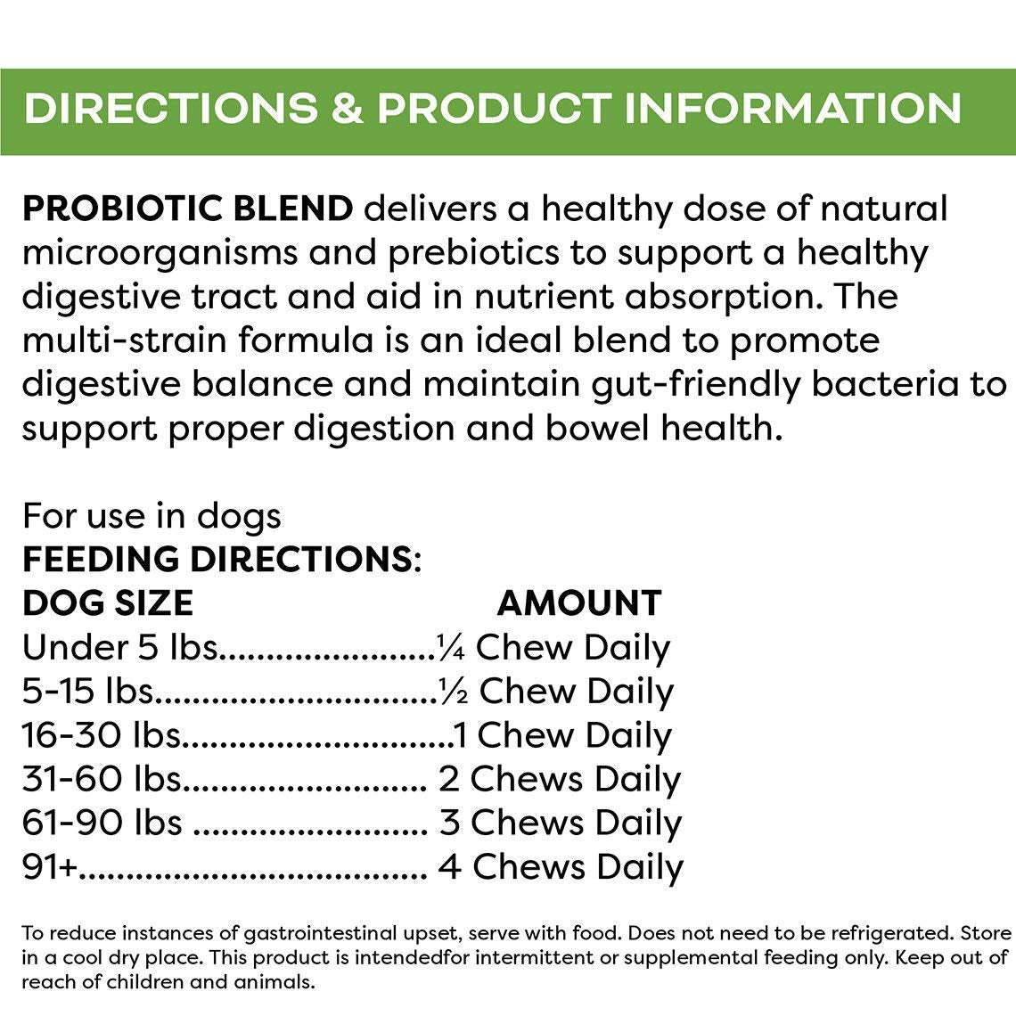 Only Natural Pet Probiotic Dog and Cat Supplement - Digestive & Gut Health Enzyme Formula, Puppy & Canine Digestive Chews, Best