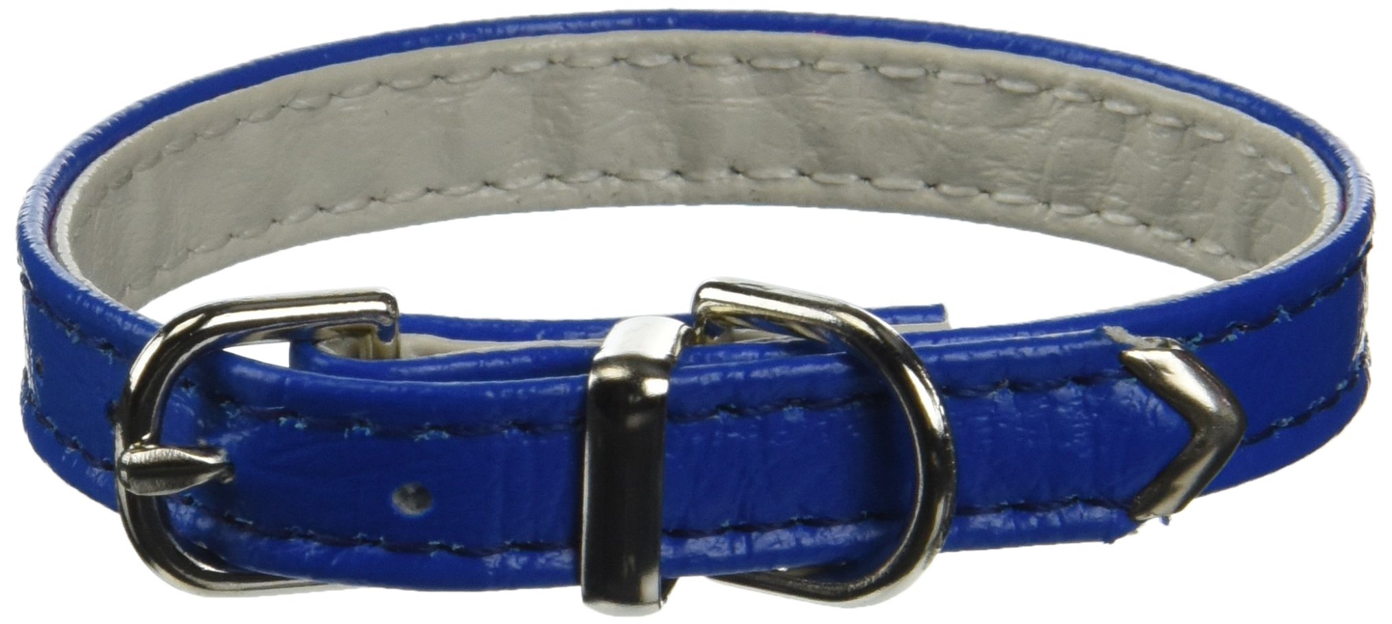 Dog, Puppy & Pet Plain Collar, &quot;3/8&quot; Wide&quot; Blue 10