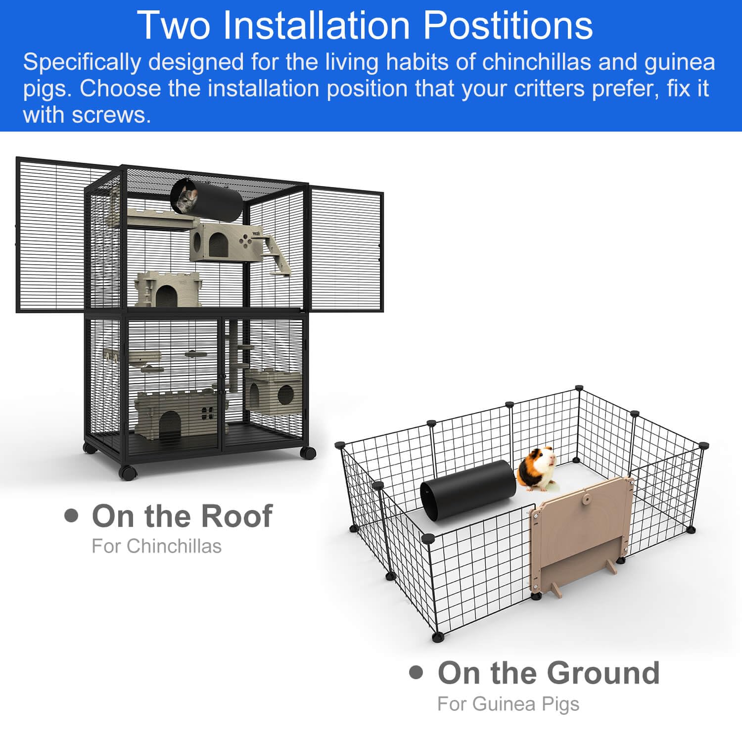 Chinchilla Hanging Cooling Tunnel Toys, Small Animals Tubes Tunnel Toys, Ferret Chinchilla Squirrel Guinea Pig Rat Cage Accessor