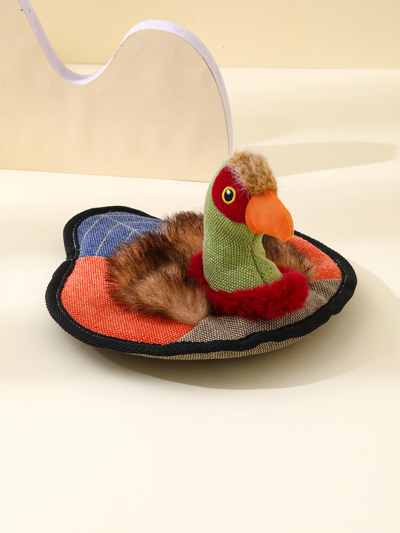 Shineyidoor Frisbee Duck Dog Toys, Squeaky Dog Toys For Aggressive Chewers, Funny Dog Stuffed Animals Chew Toy, Indestructible D