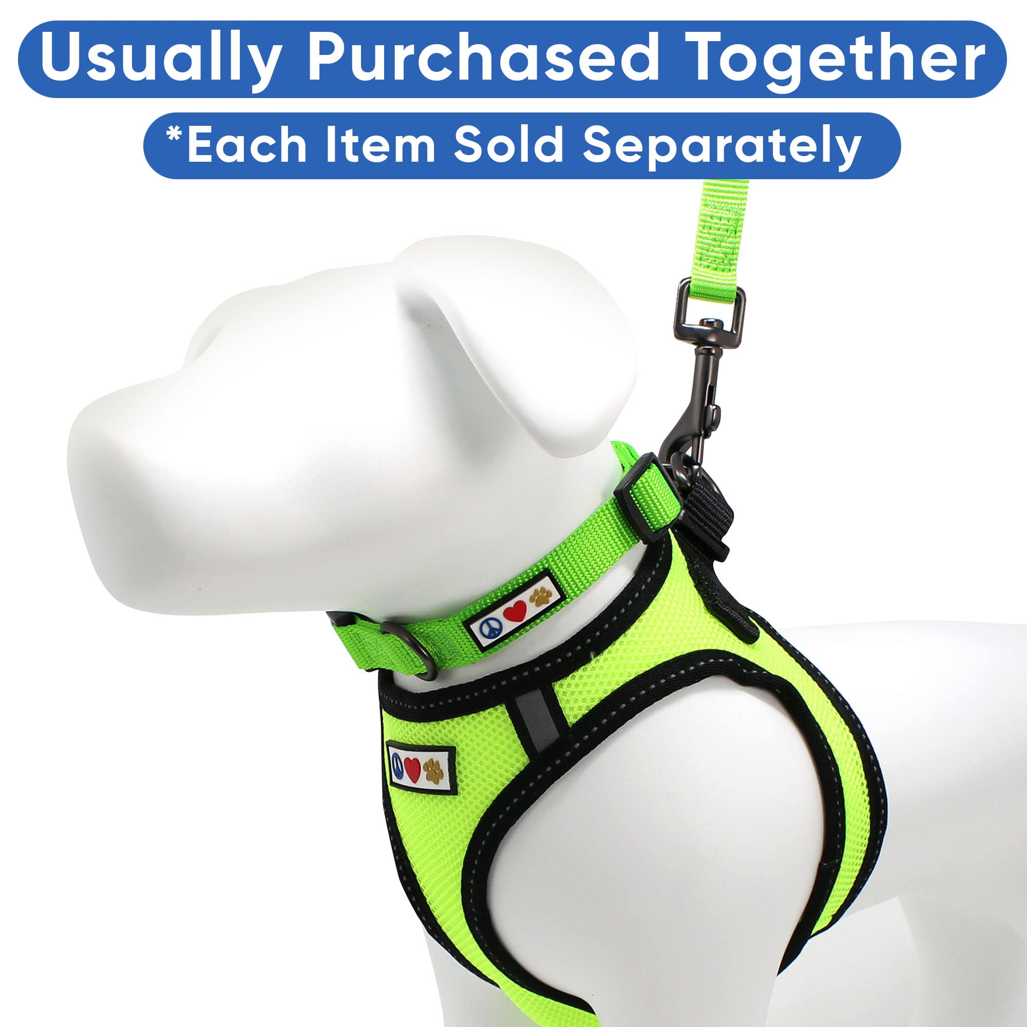 Pawtitas Dog Vest Harness Made With Breathable Air Mesh | All Weather Vest Harness For Large Dogs With Quick-Release Buckle - Green Mesh Dog Harness For Training And Walking Your Pet.