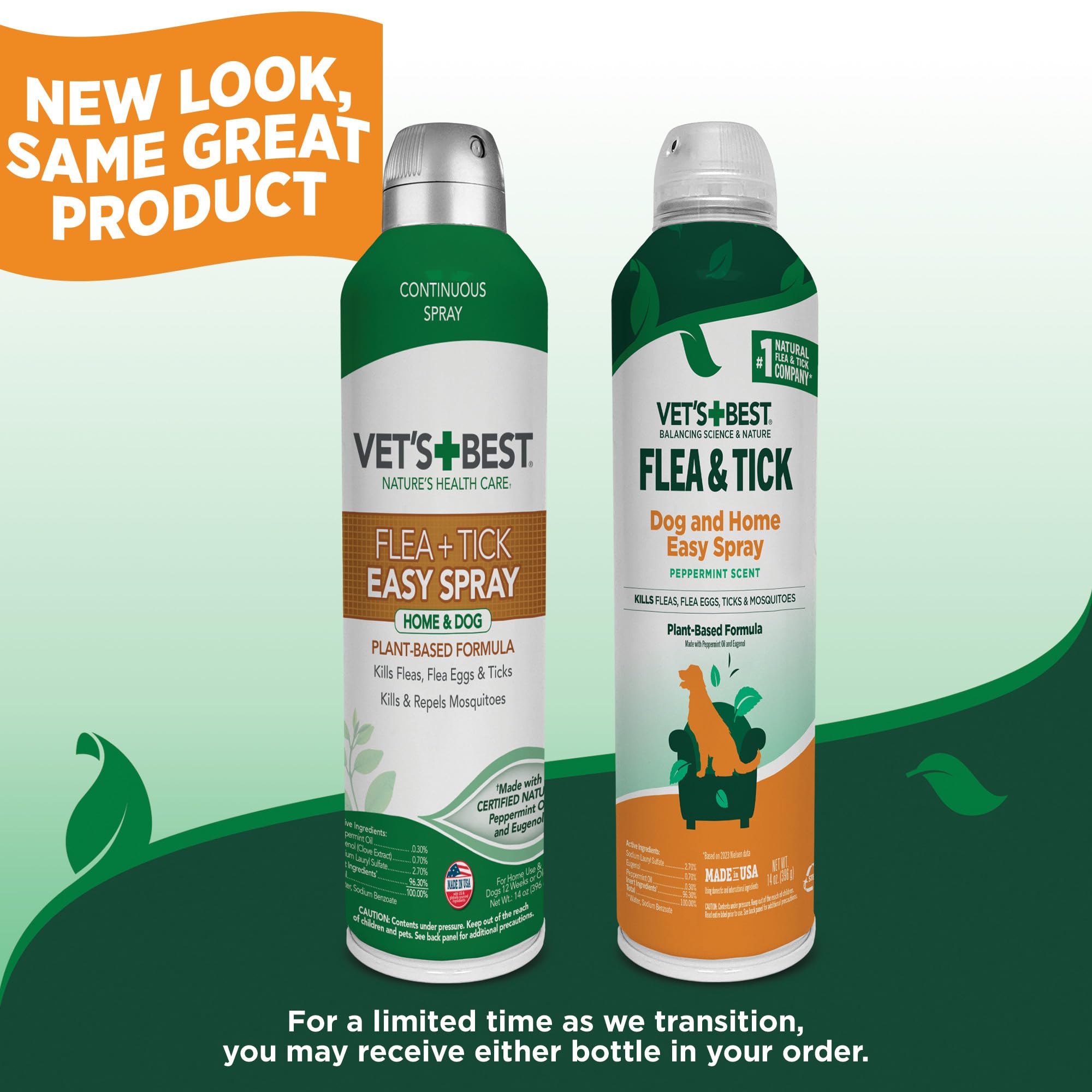 Vets Best Flea and Tick Home Spray, Dog Flea and Tick Treatment for Home, Plant-Based Flea and Tick Prevention for Dogs, Dog Fl