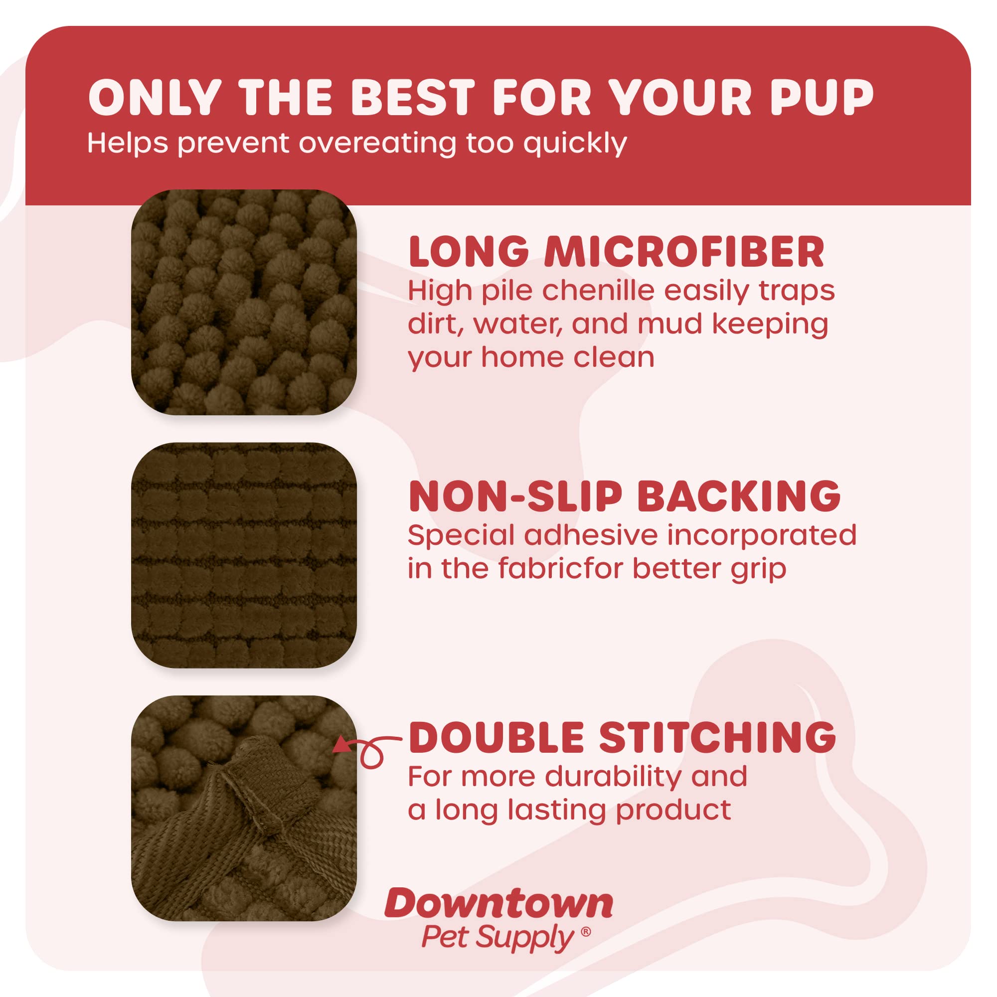 My Doggy Place Dog Mat For Muddy Paws, Washable Dog Dog Mat, Brown